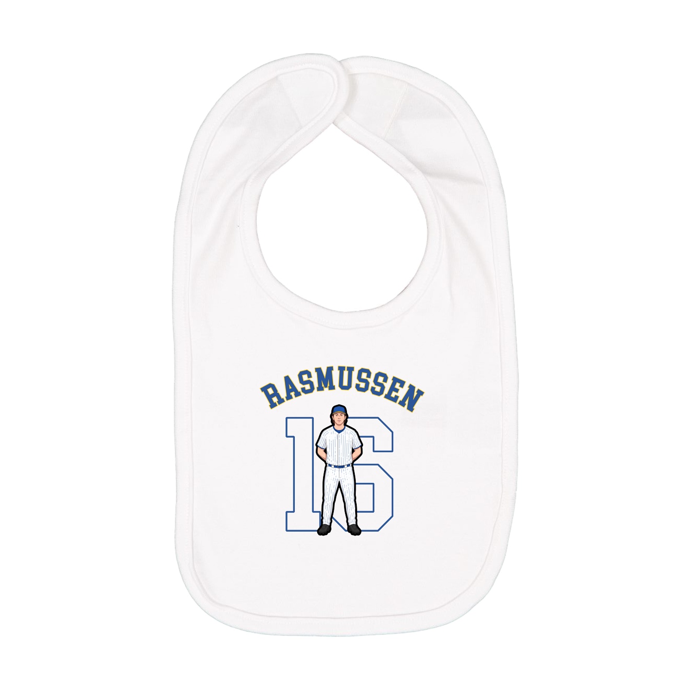 Infant Bib — Shirsey Arch in White