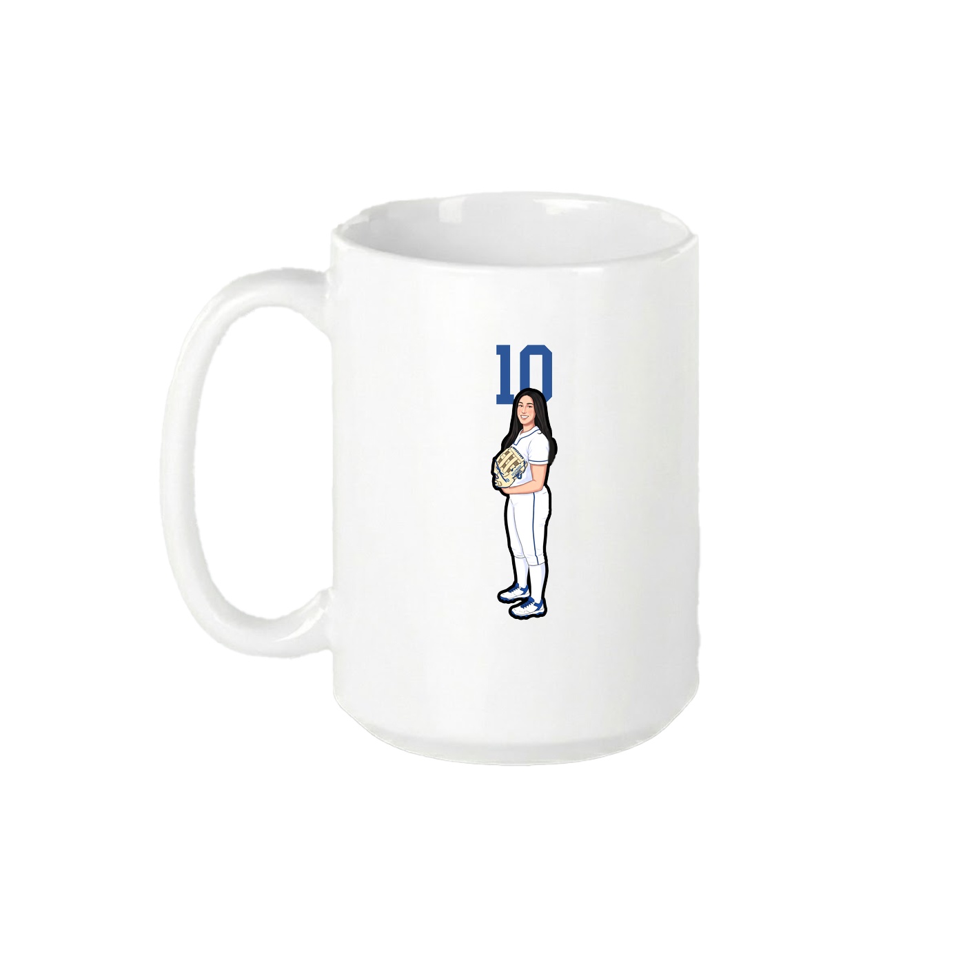 15oz Coffee Mug — Number Top in White