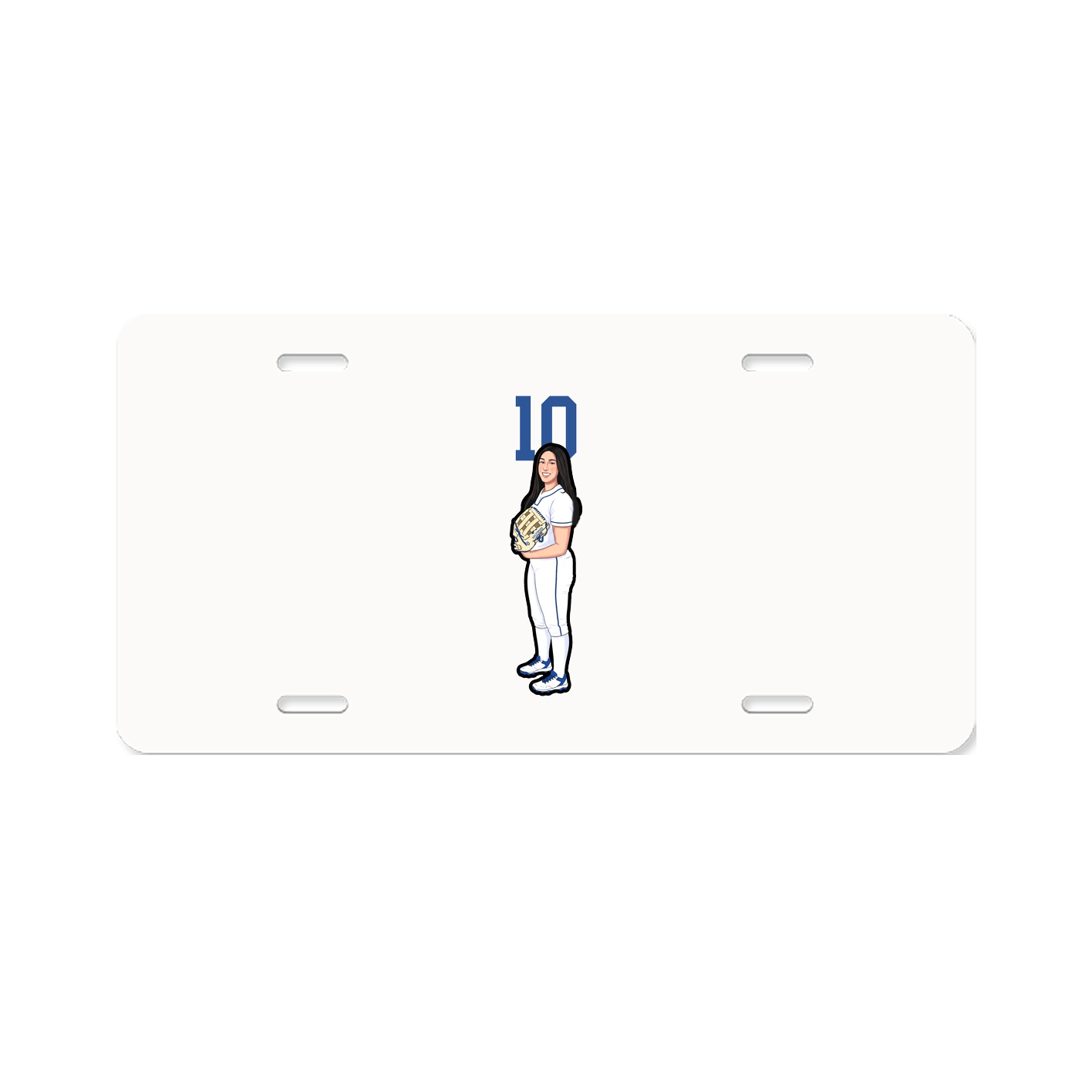License Plate — Number Top in Classic