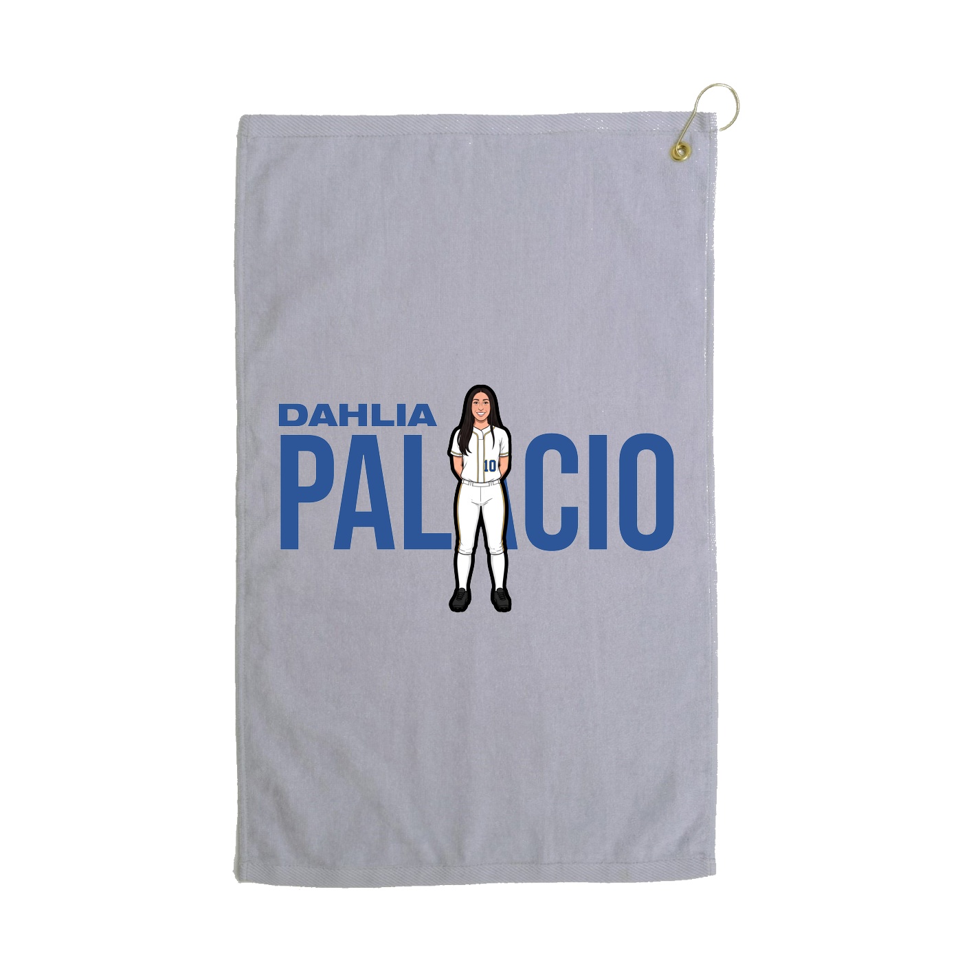 Golf Towel — Player Name in Grey