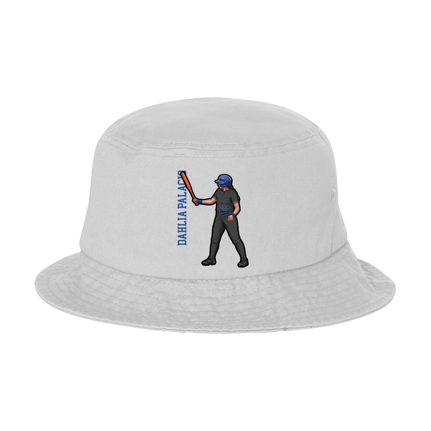 Bucket Cap — Name Vertical in White