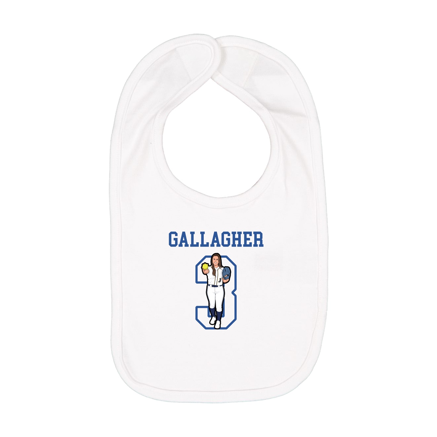 Infant Bib — Shirsey in White