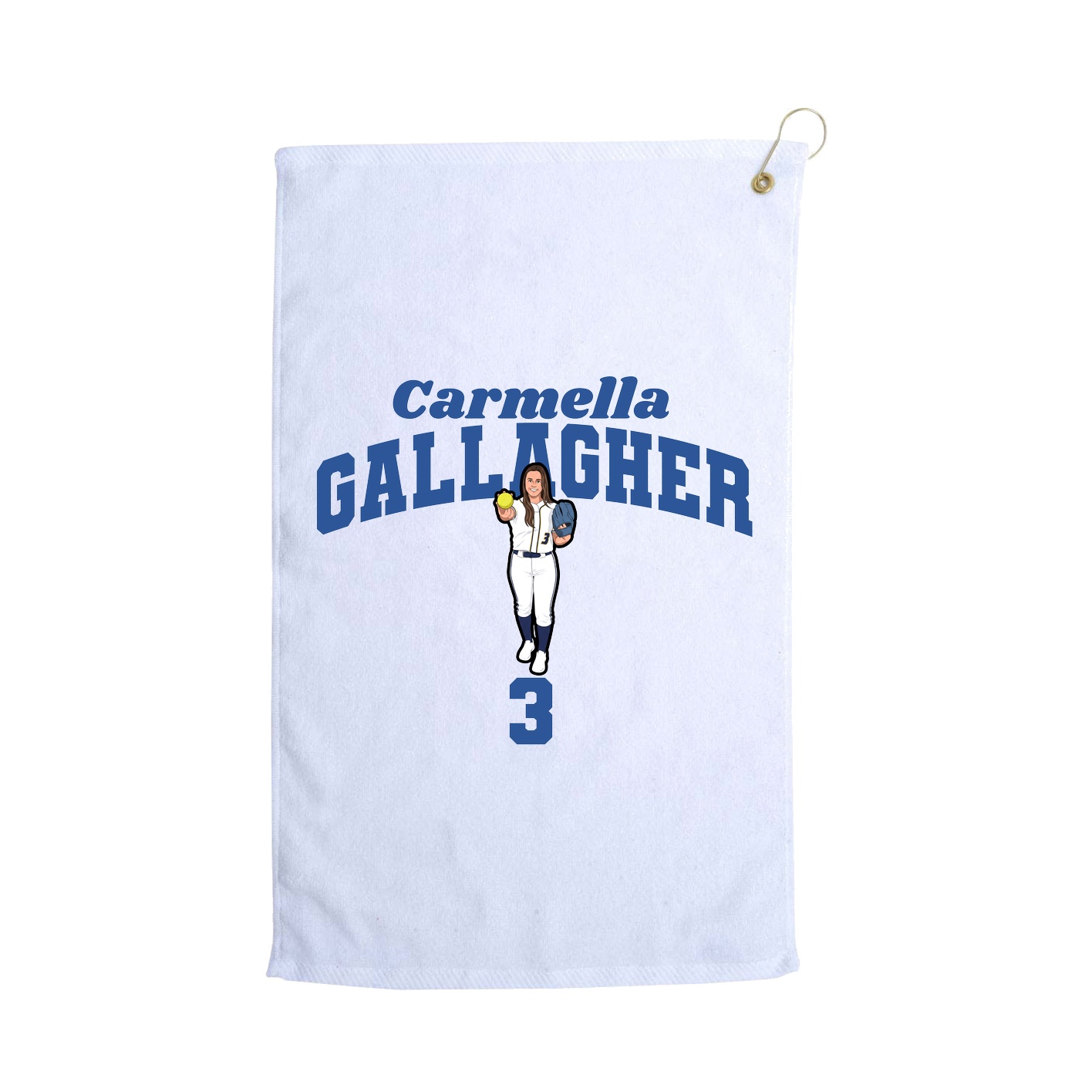 Golf Towel — Signature Arch in White
