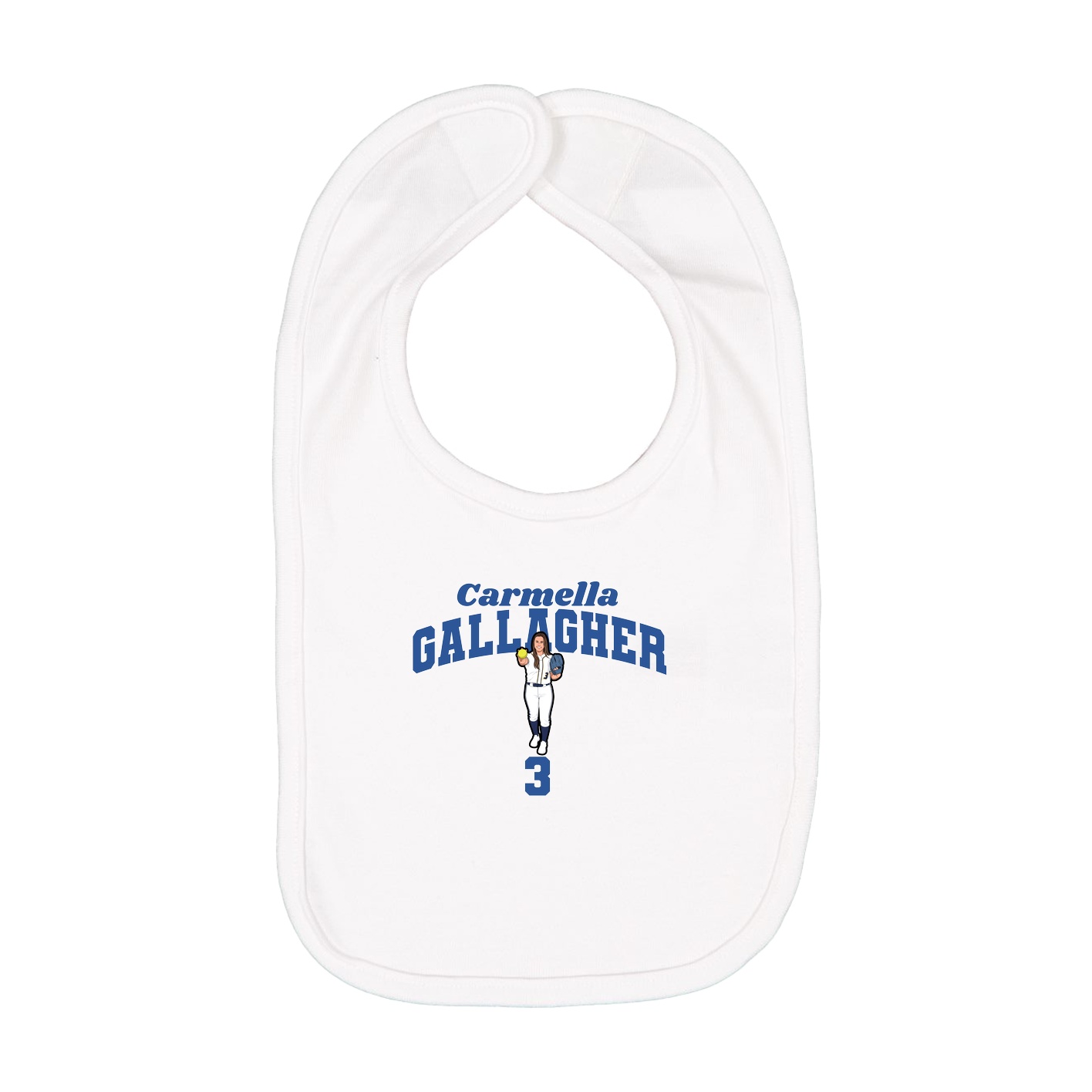 Infant Bib — Signature Arch in White