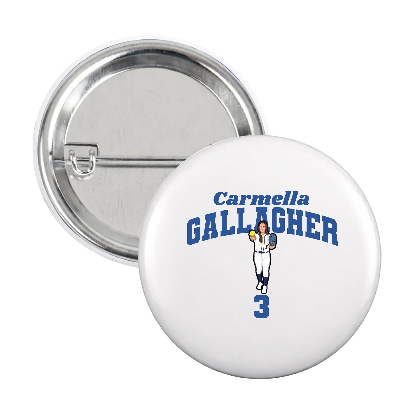 Game Day Button — Signature Arch in White