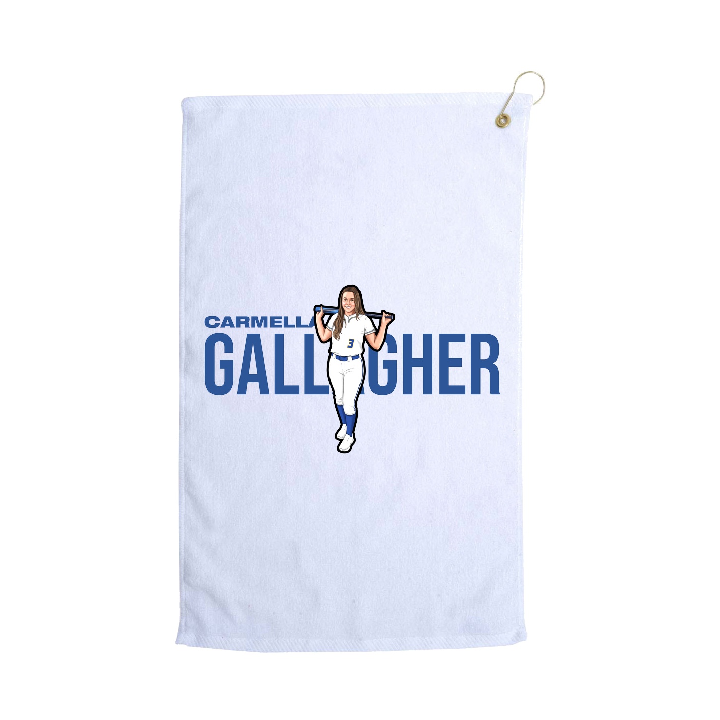 Golf Towel — Player Name in White