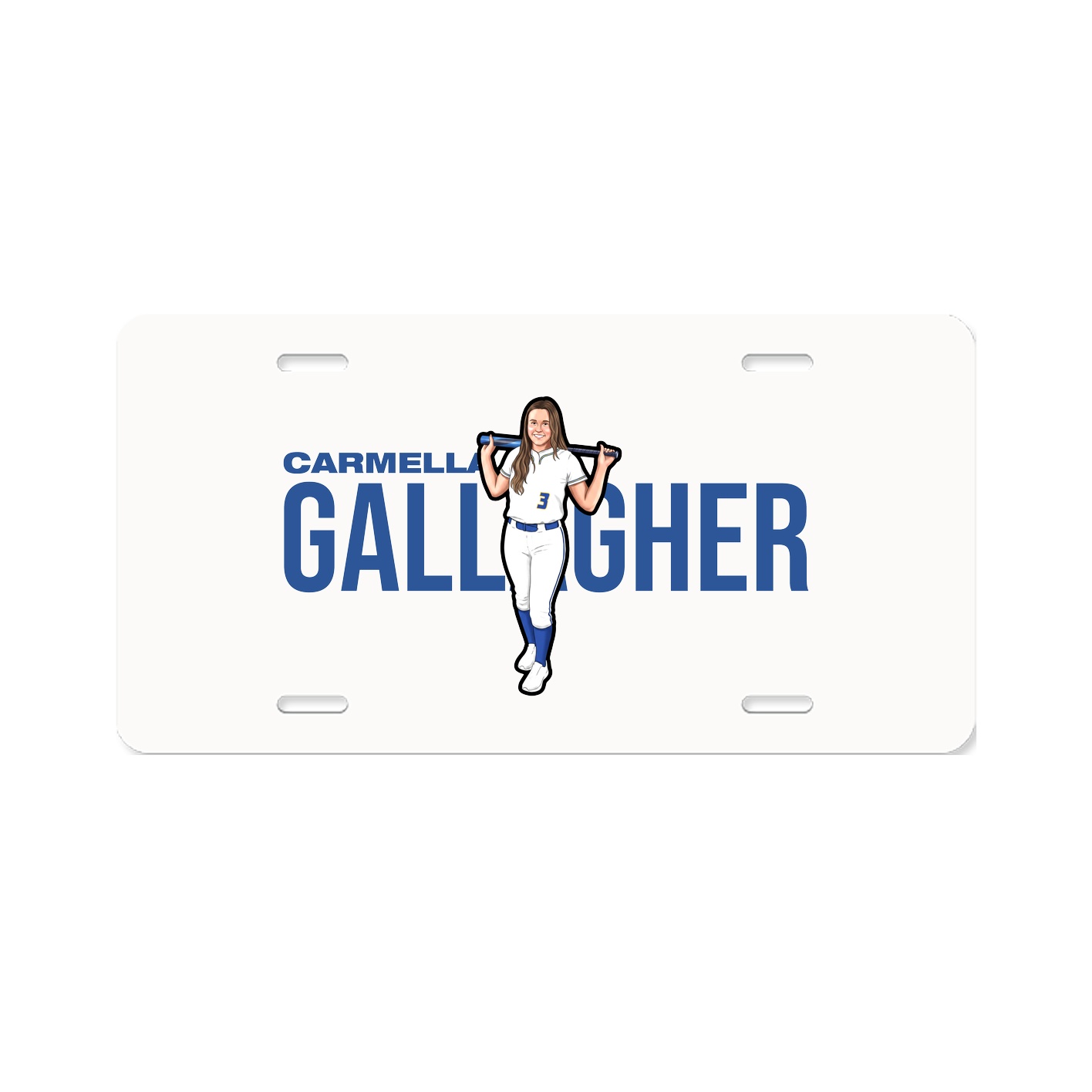License Plate — Player Name in Classic