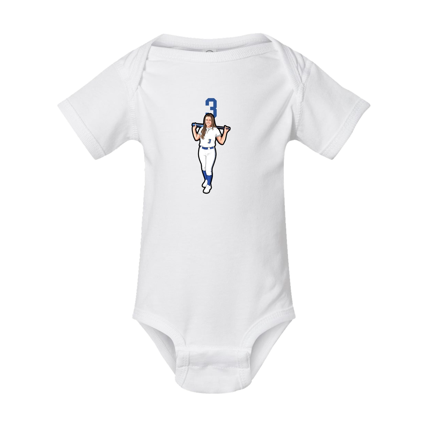 Baby Onesie — Number Top in White