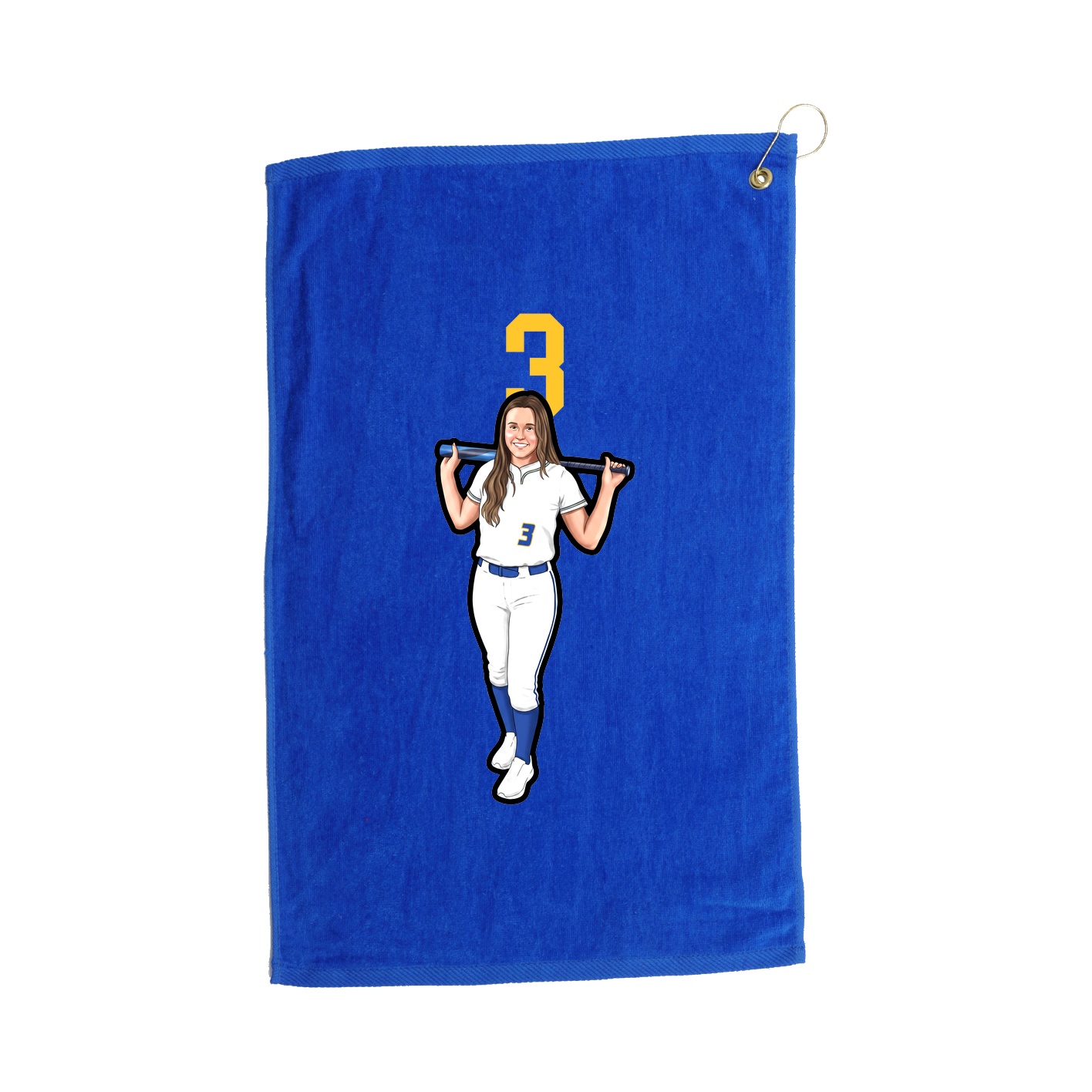 Golf Towel — Number Top in Royal