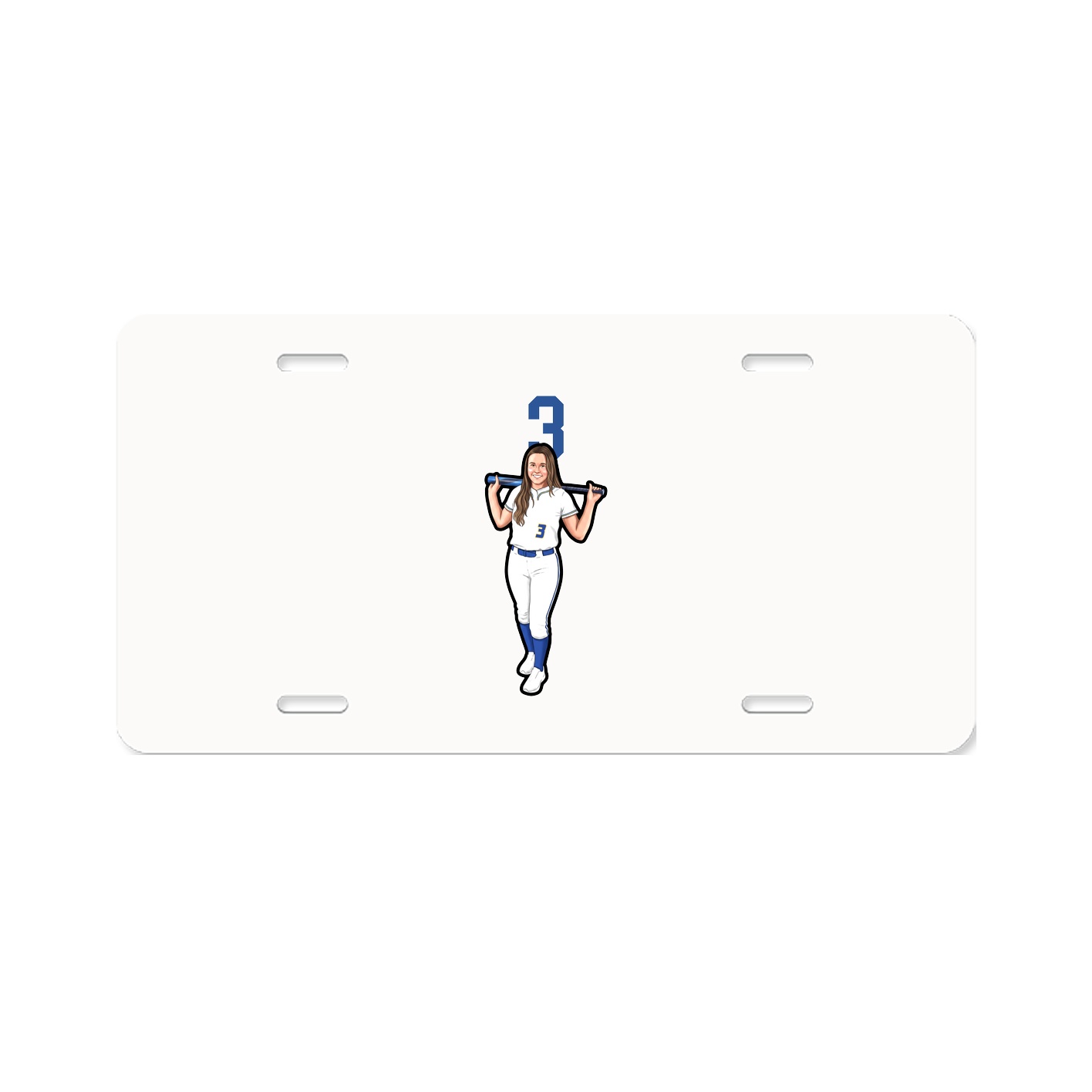License Plate — Number Top in Classic