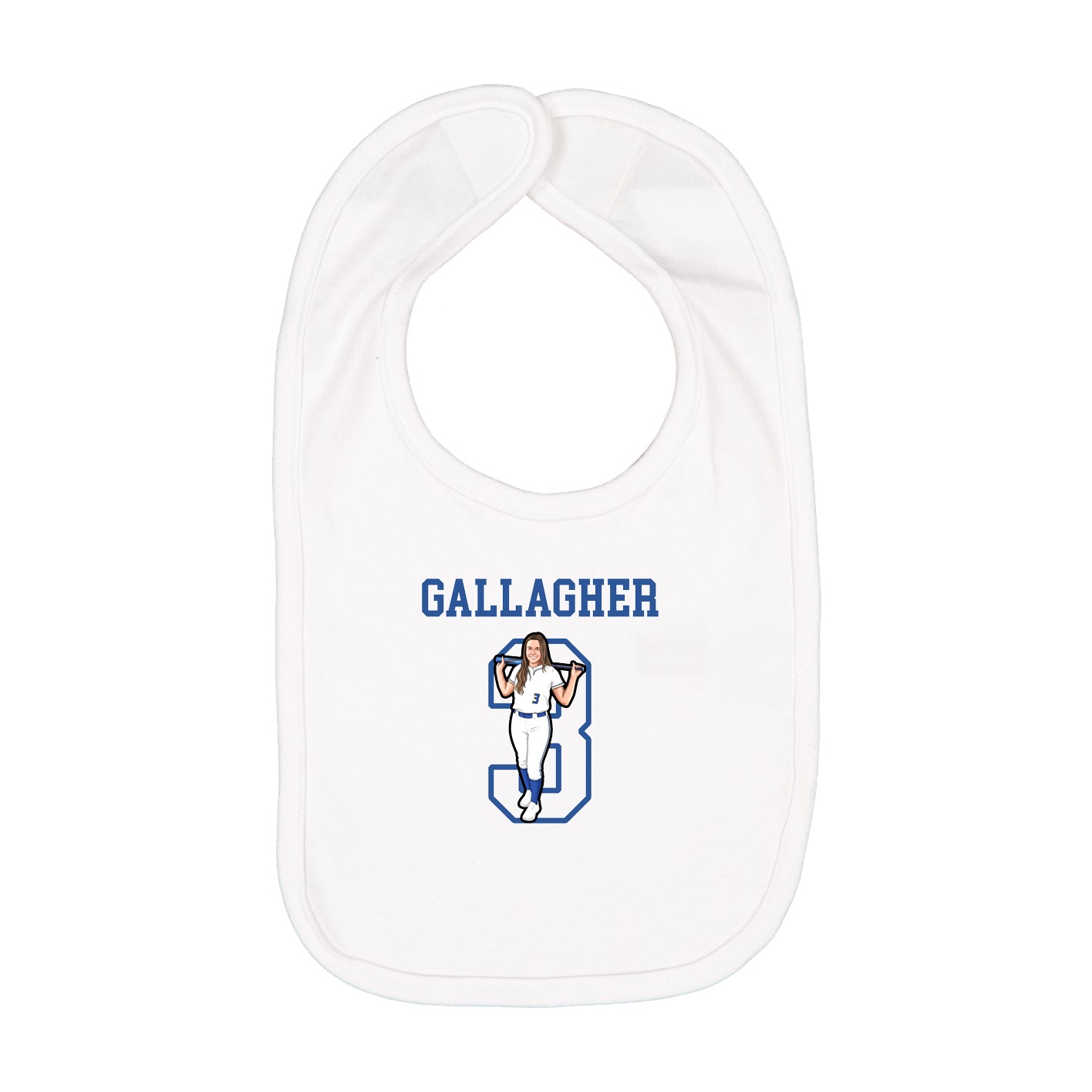 Infant Bib — Shirsey in White