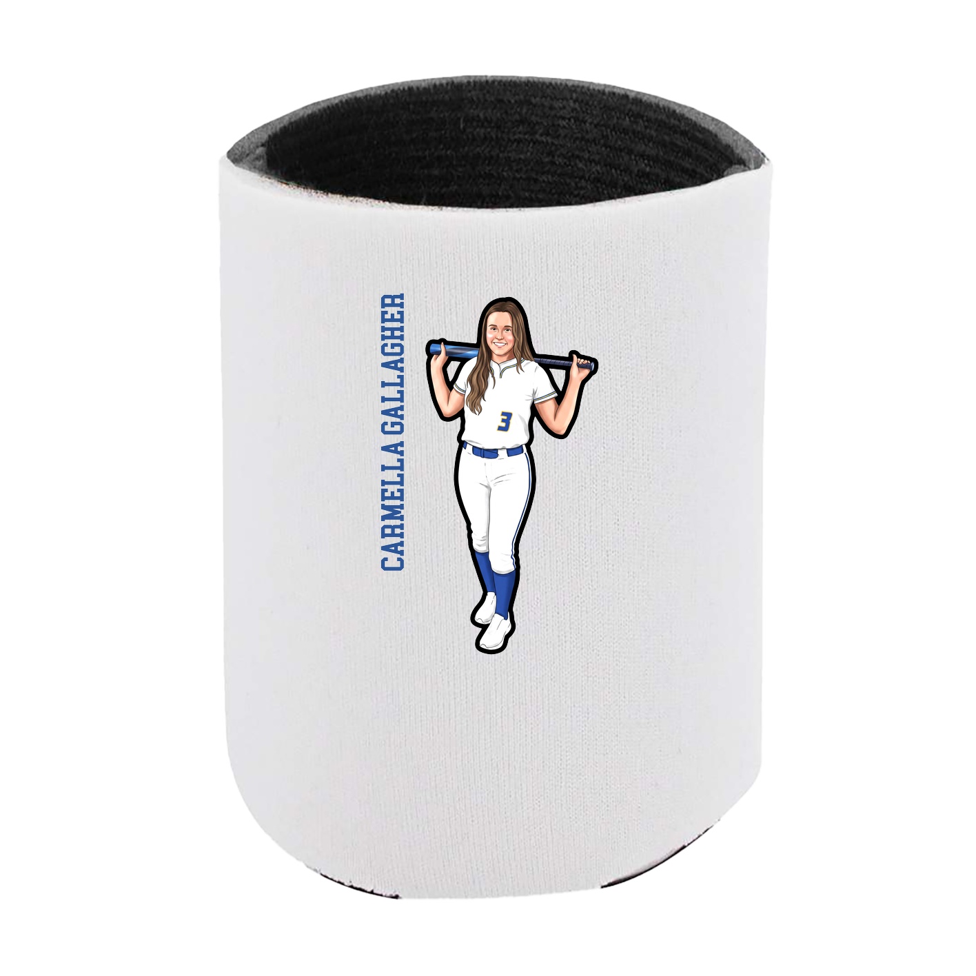 Can Holder — Name Vertical in White