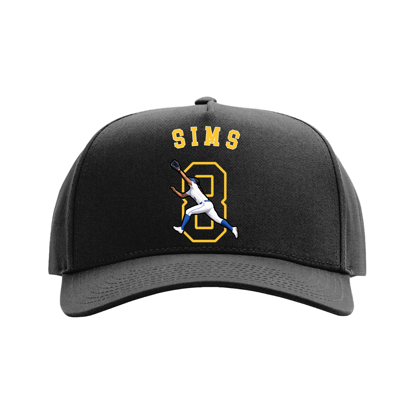 Full Fabric Five-Panel Champ Cap — Shirsey Arch in Black