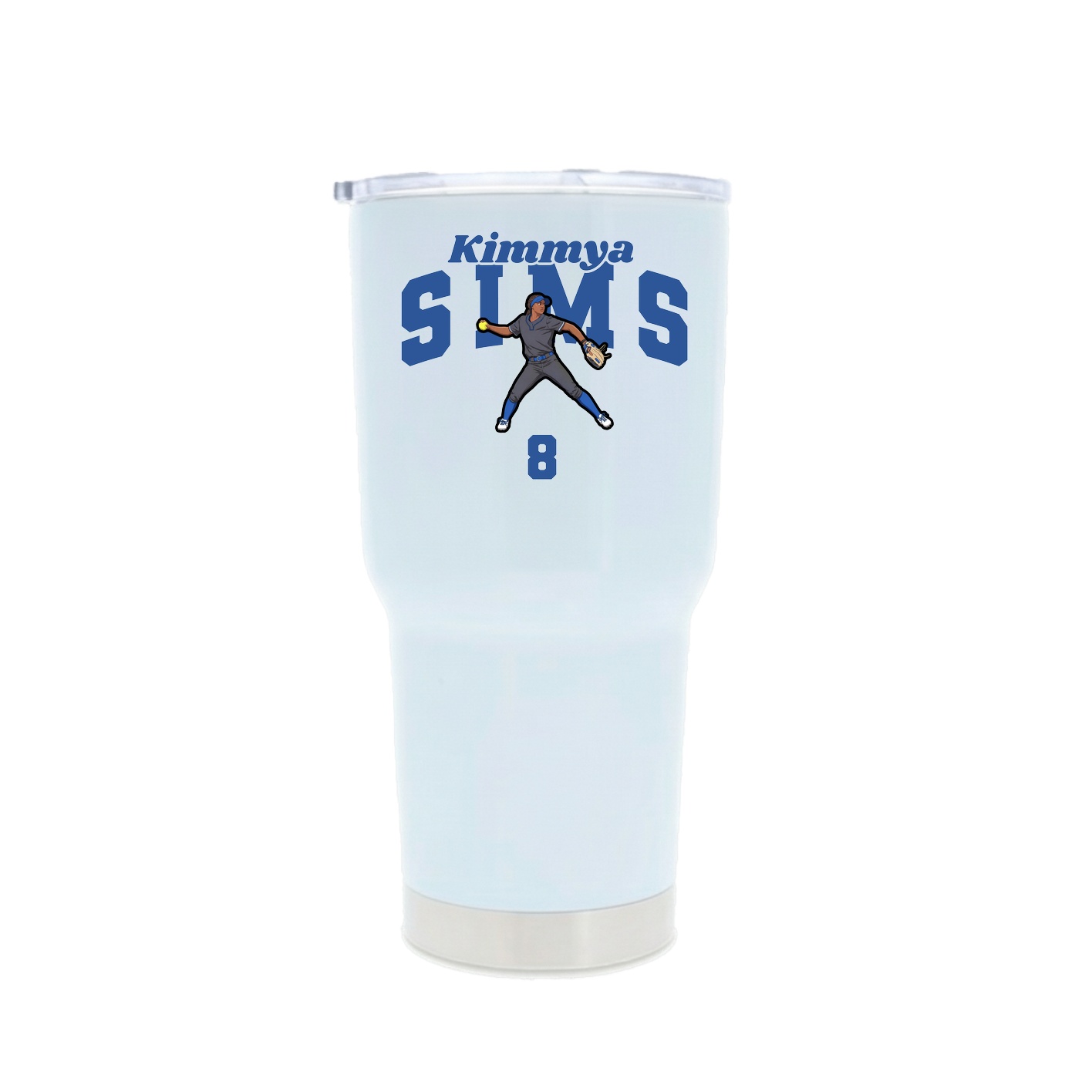30oz Stainless Steel Tumbler — Signature Arch in White
