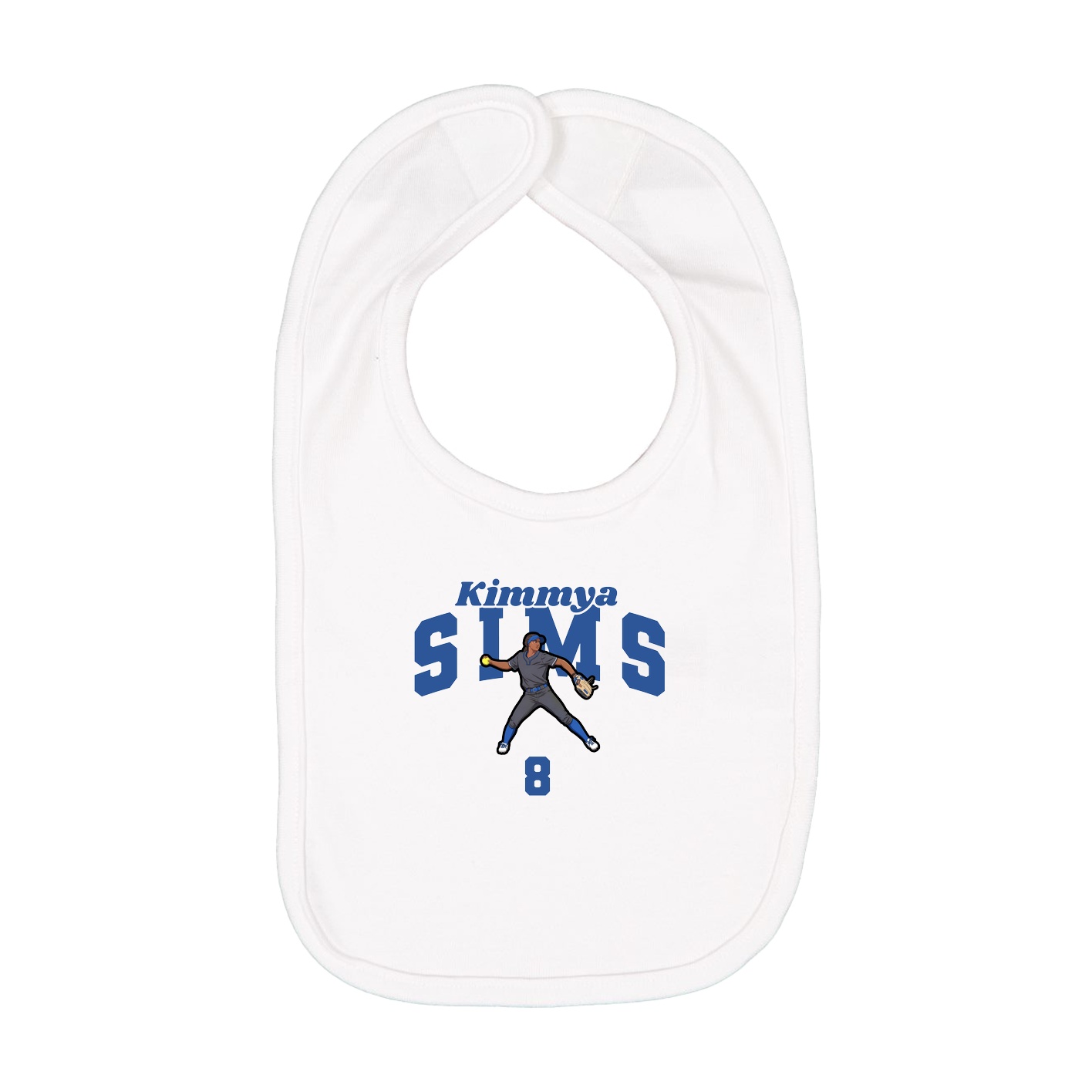 Infant Bib — Signature Arch in White
