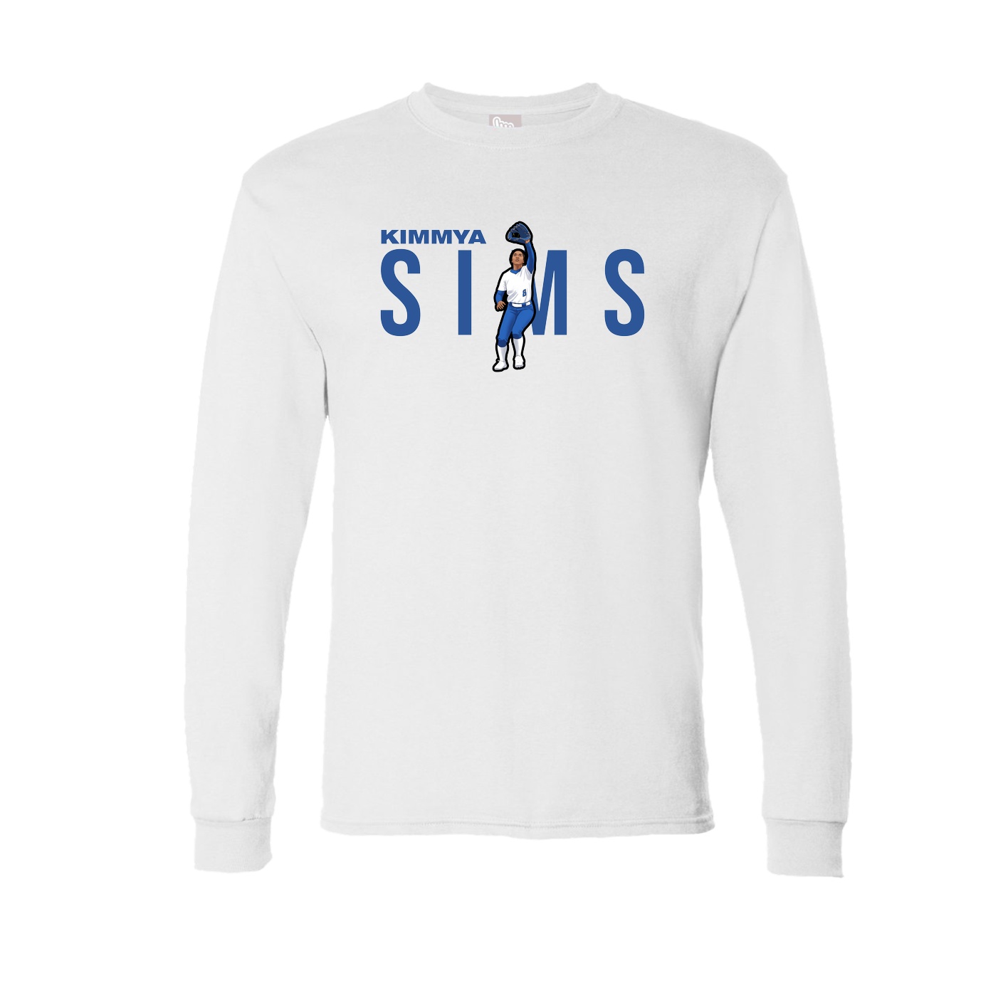 Long Sleeve Tee — Player Name in White