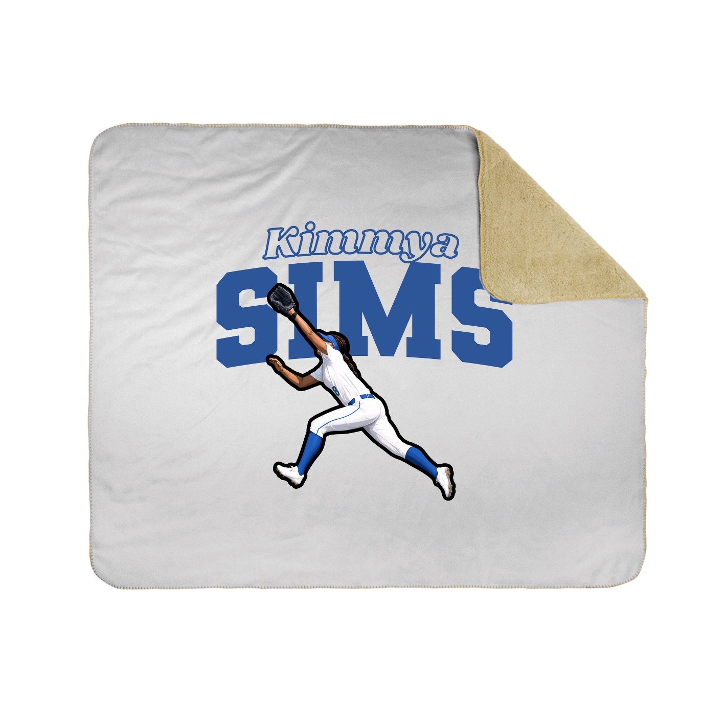Throw Blanket — Name Arch in White