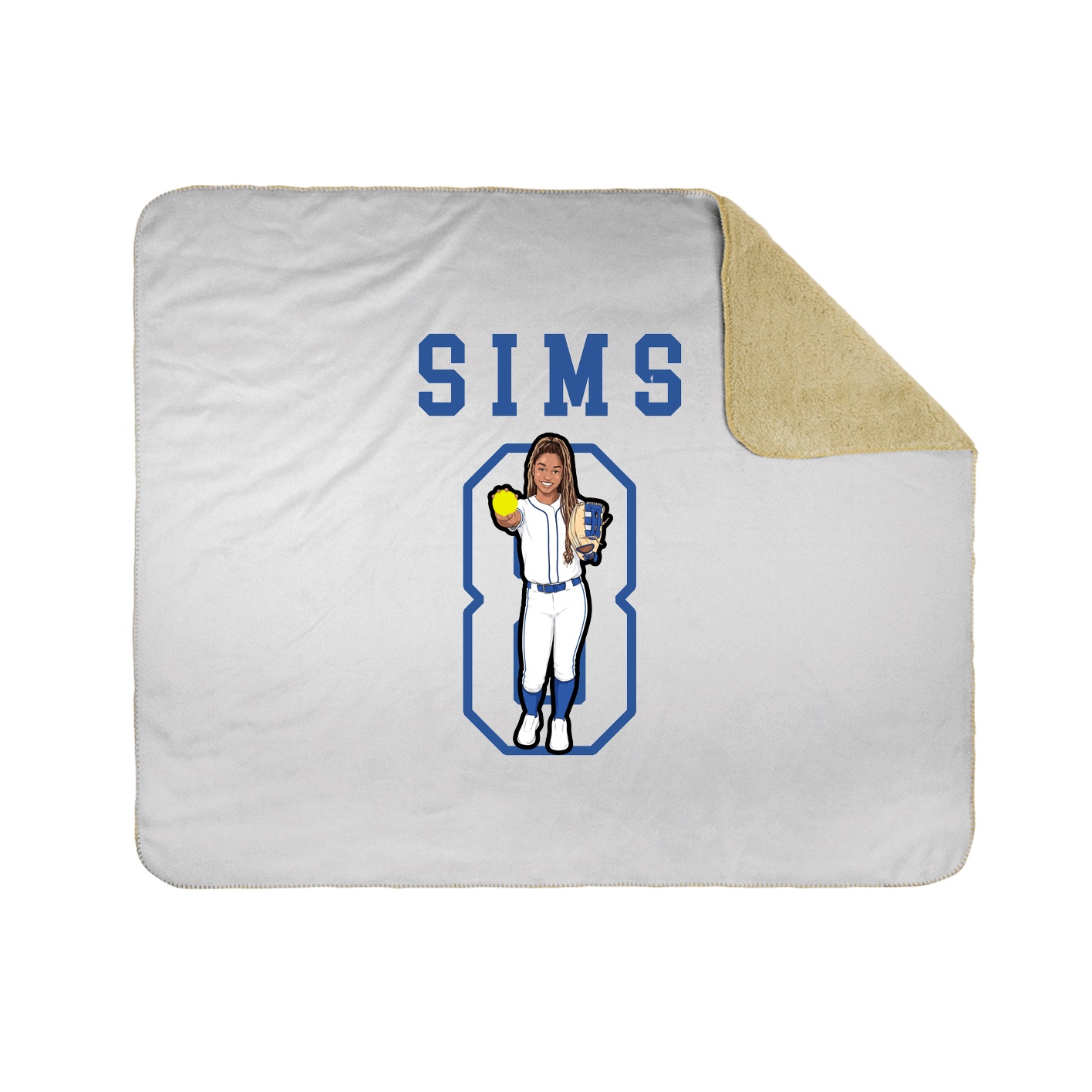 Throw Blanket — Shirsey in White