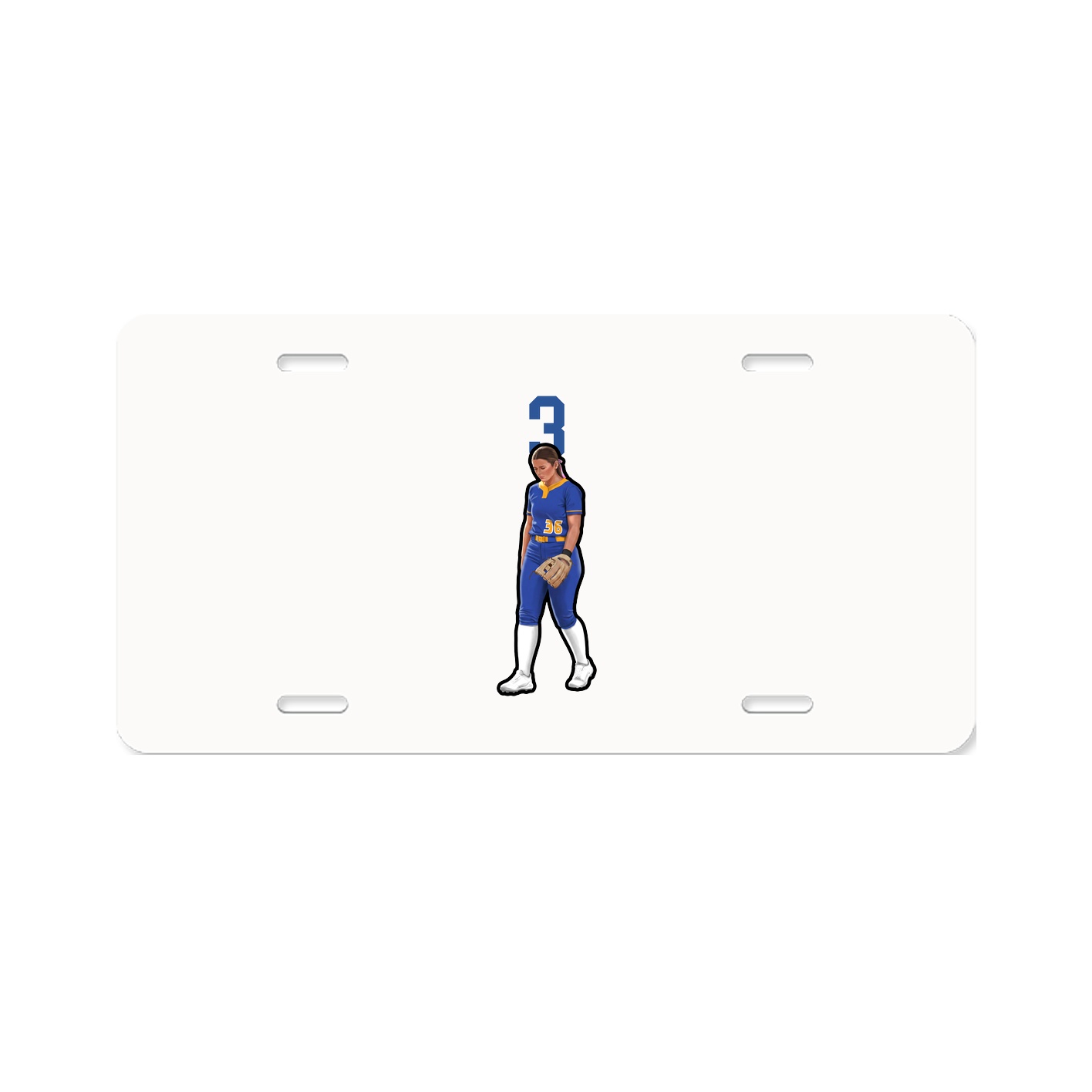 License Plate — Number Top in Classic