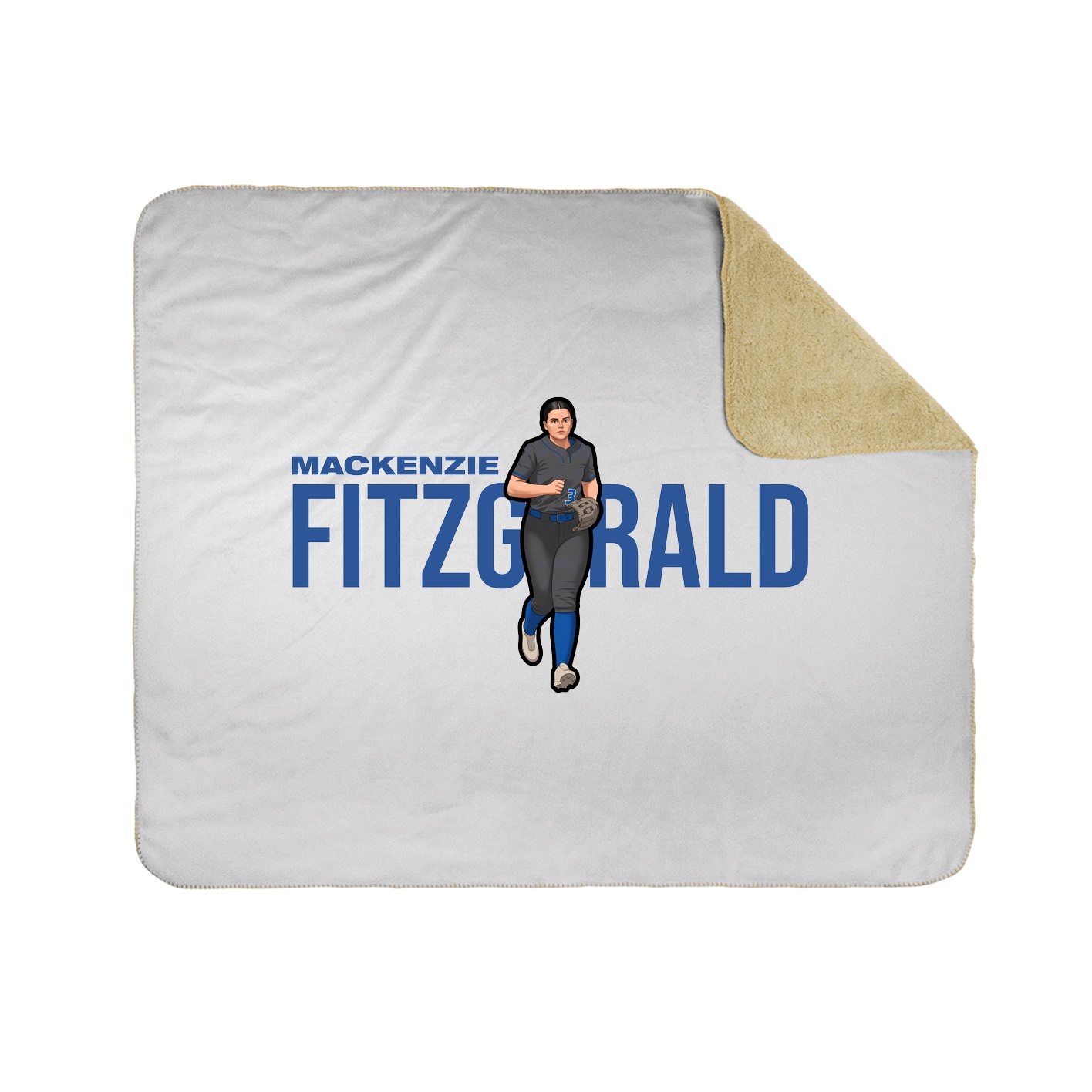 Throw Blanket — Player Name in White