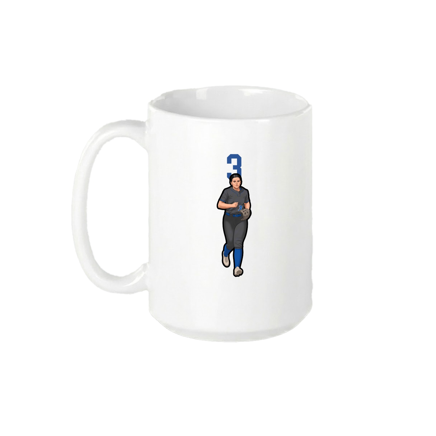 15oz Coffee Mug — Number Top in White