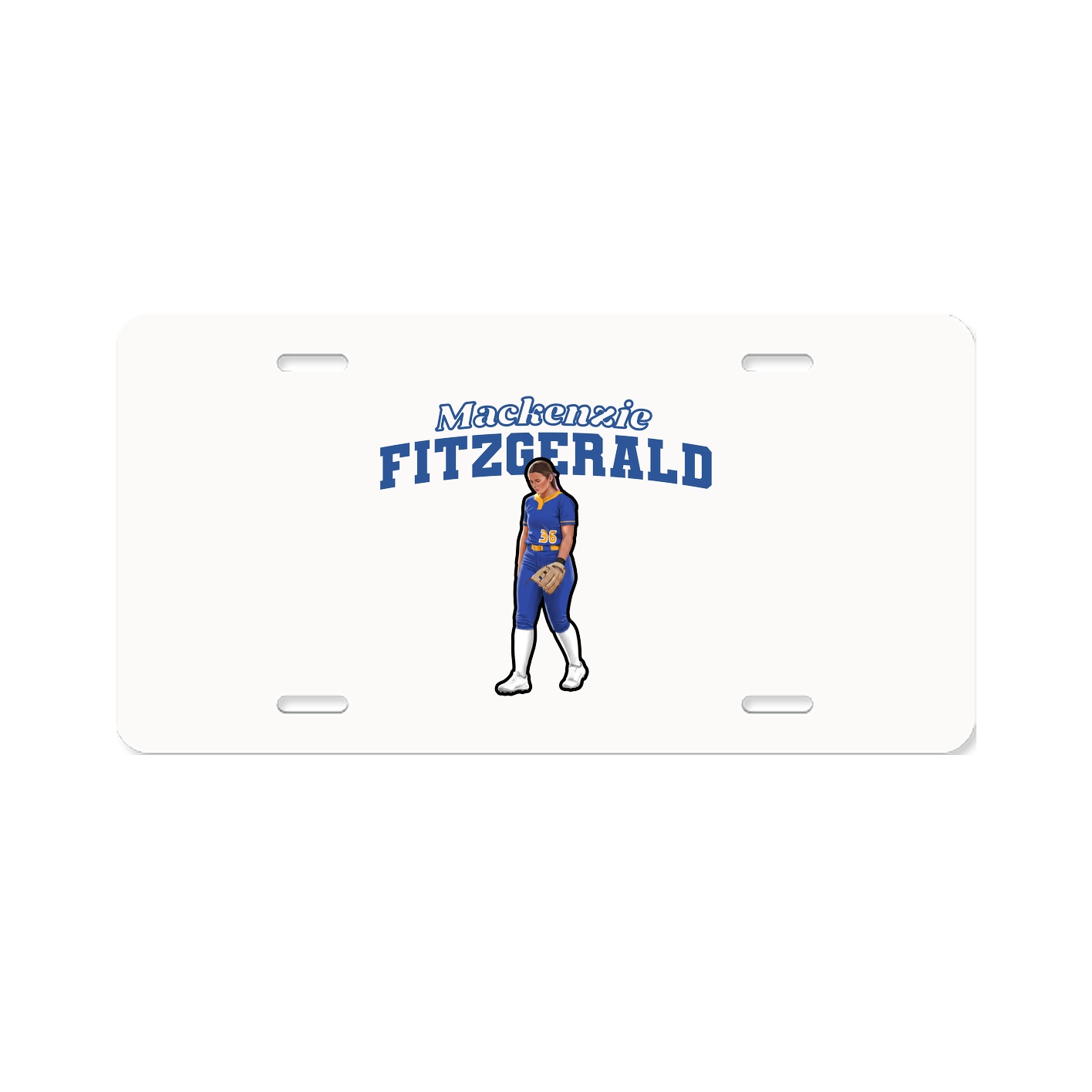 License Plate — Name Arch in Classic