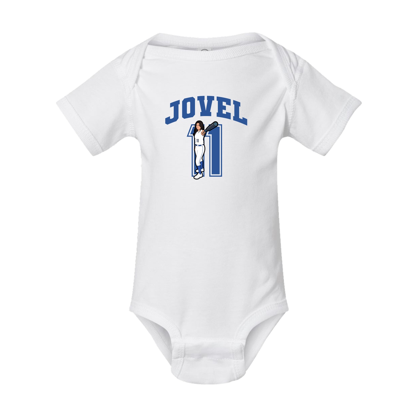 Baby Onesie — Number in White