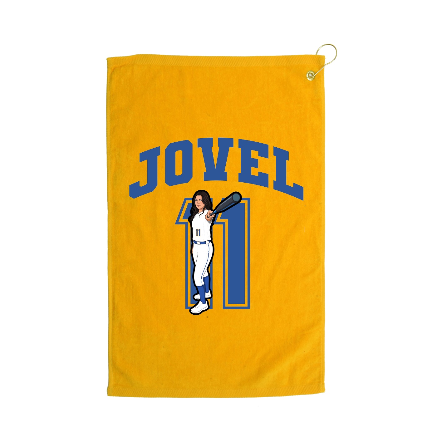 Golf Towel — Number in Gold