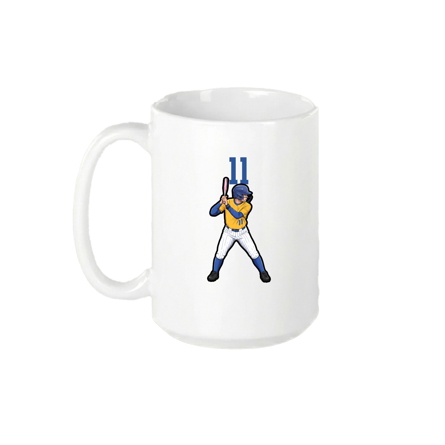 15oz Coffee Mug — Number Top in White