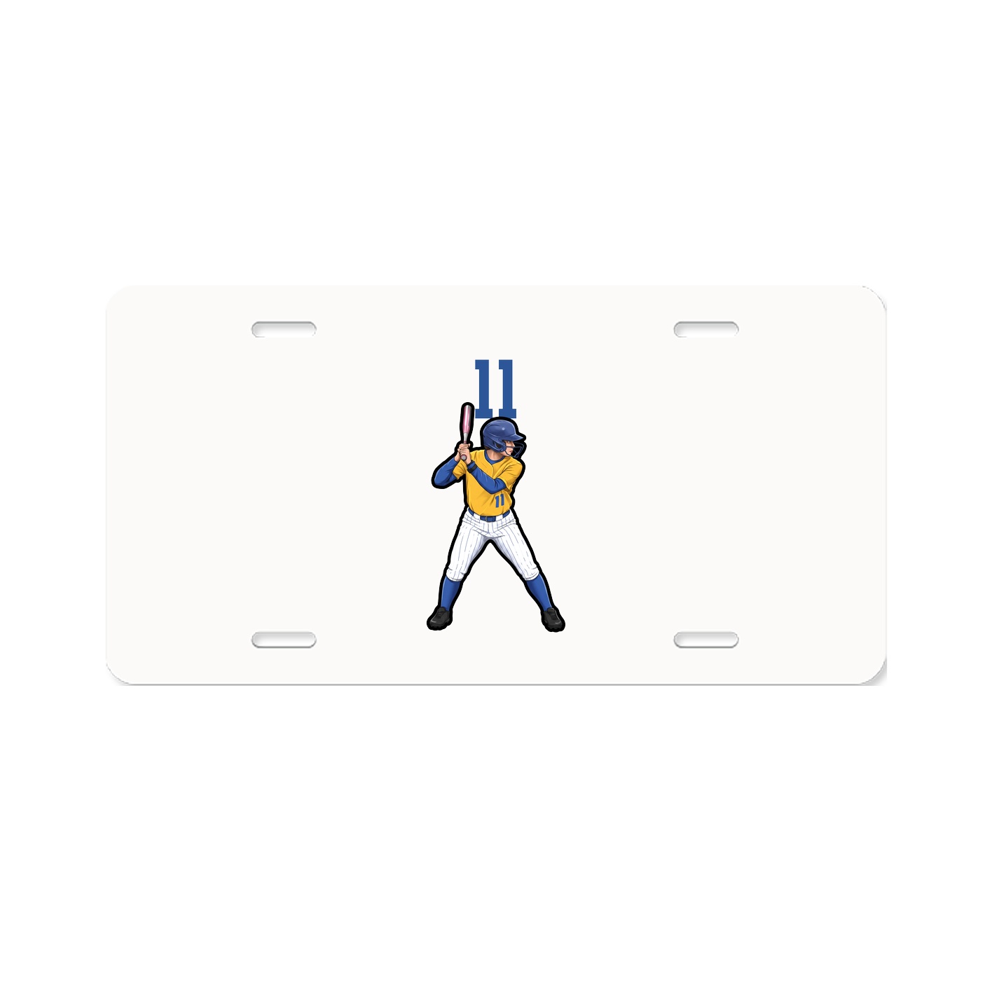 License Plate — Number Top in Classic