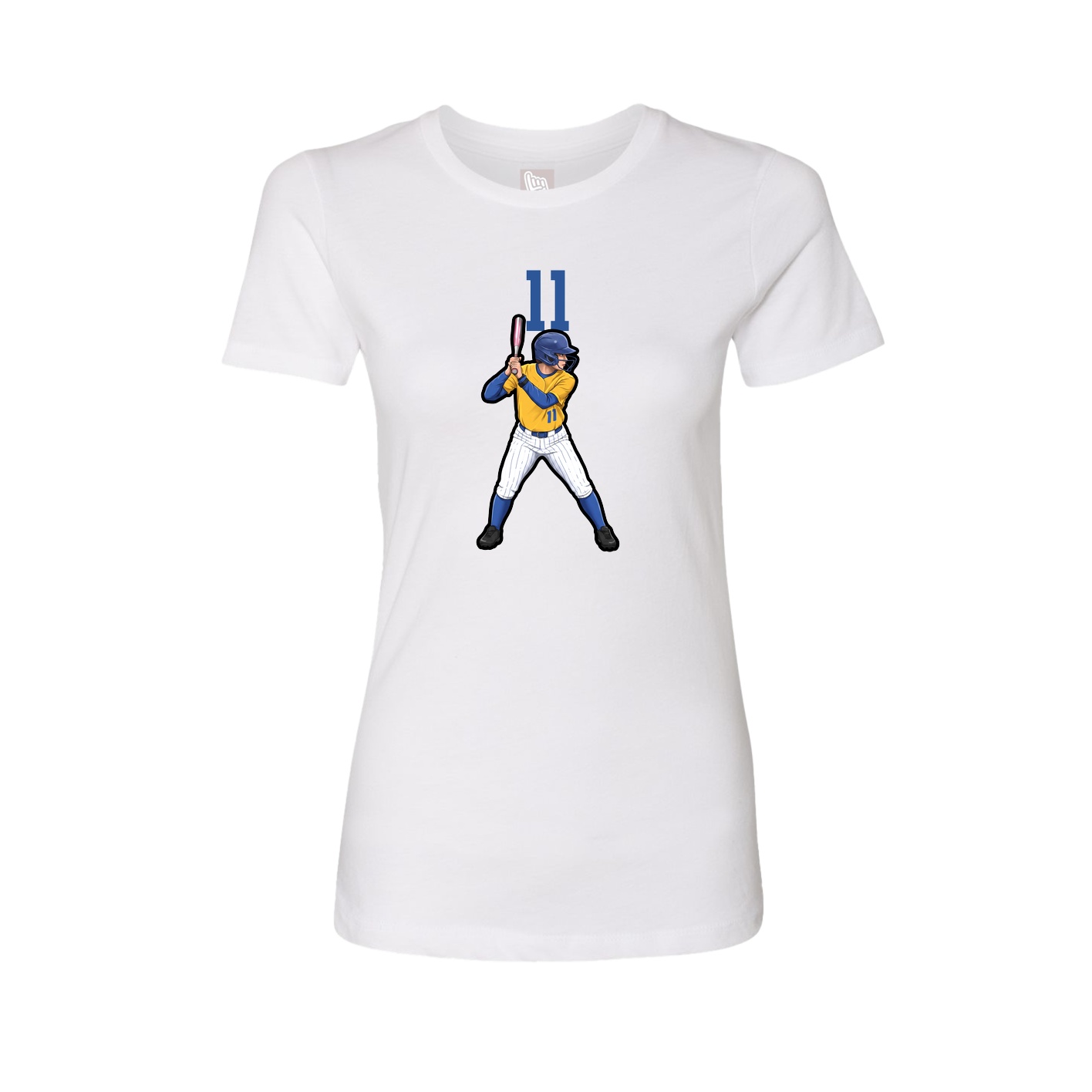 Fitted Women's Tee — Number Top in White