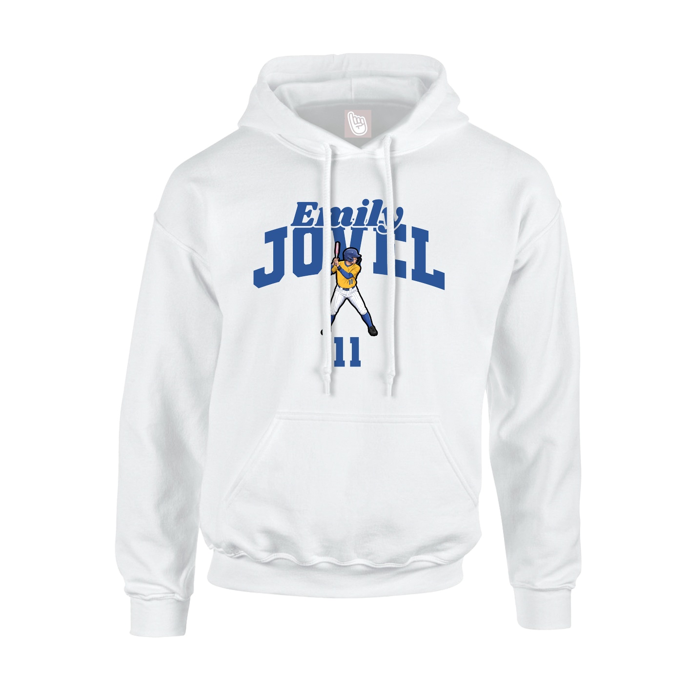 Youth Hoodie — Signature Arch in White