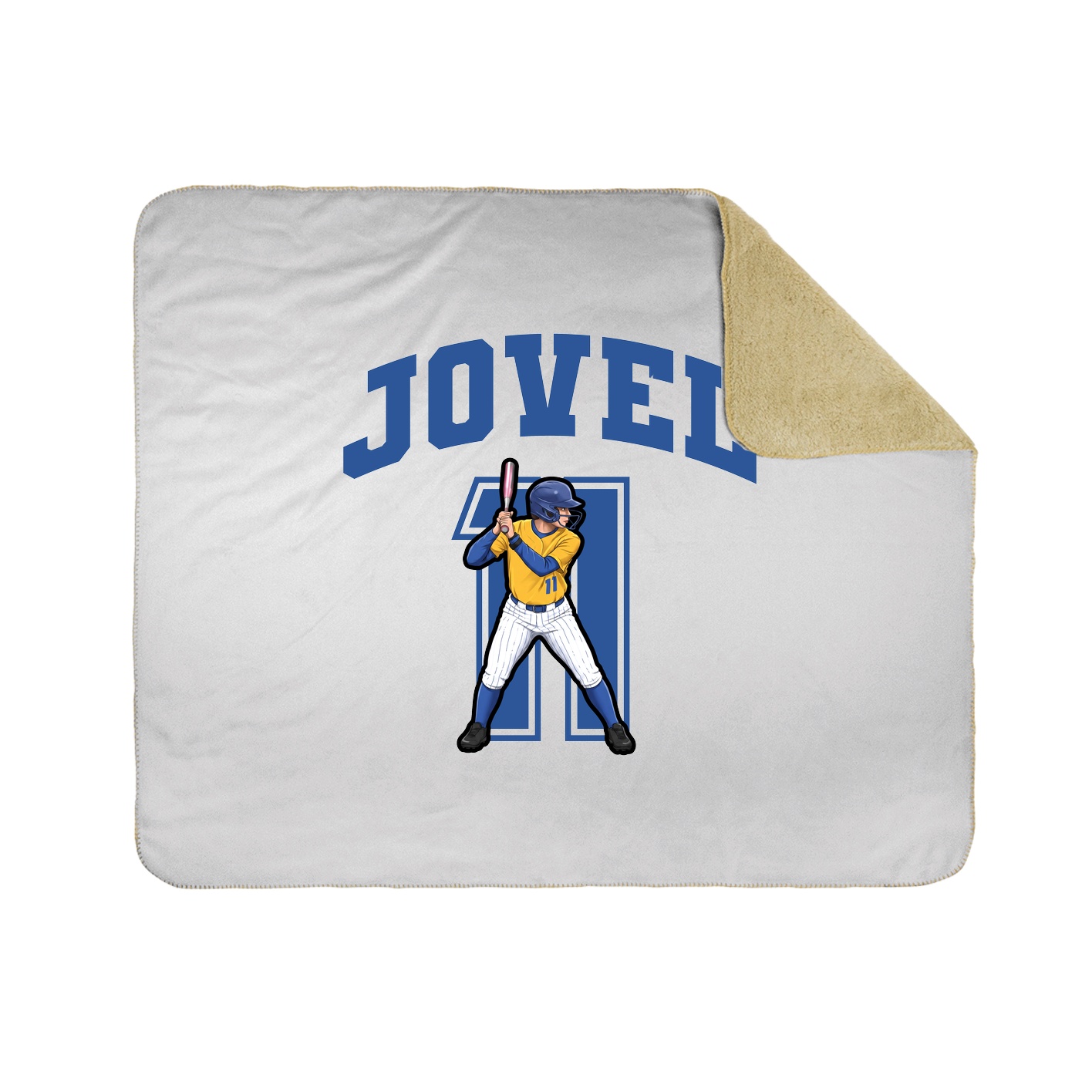Throw Blanket — Number in White