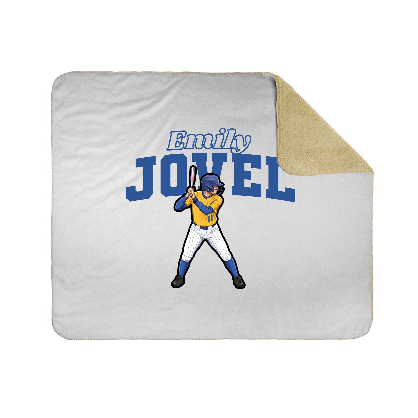 Throw Blanket — Name Arch in White
