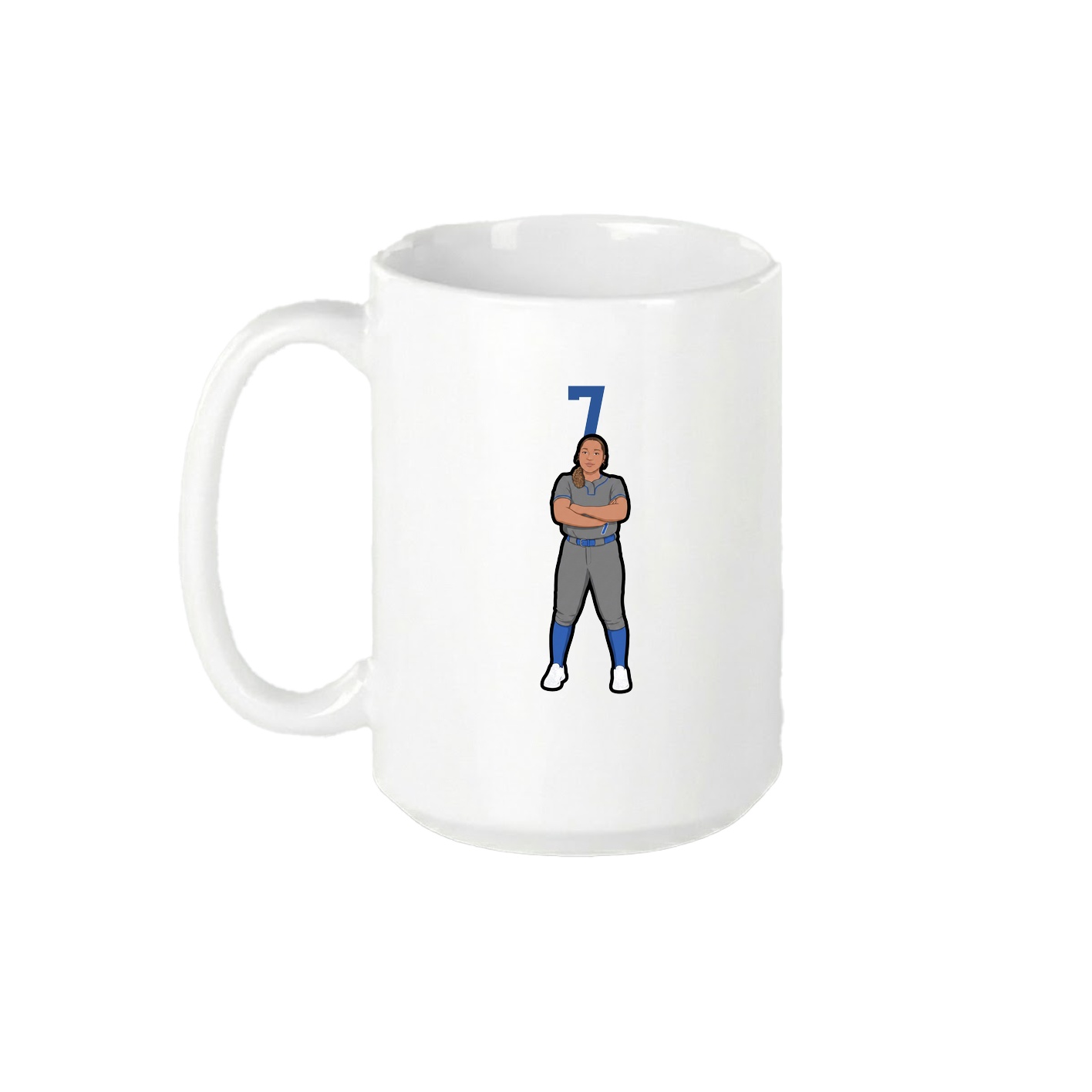 15oz Coffee Mug — Number Top in White