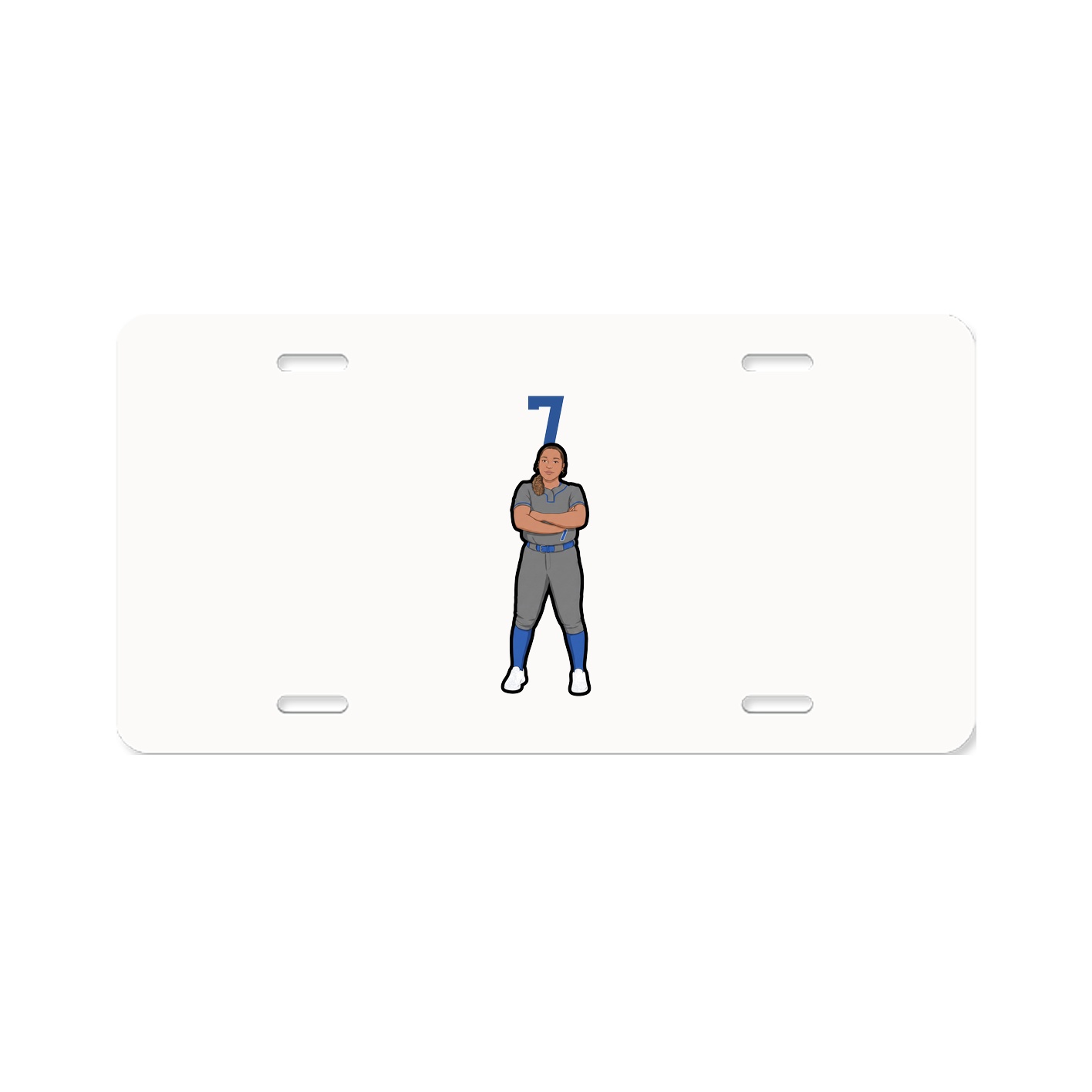 License Plate — Number Top in Classic