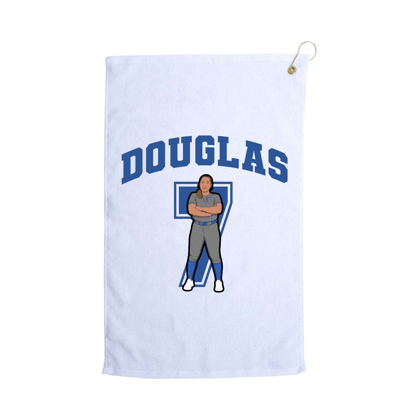 Golf Towel — Number in White