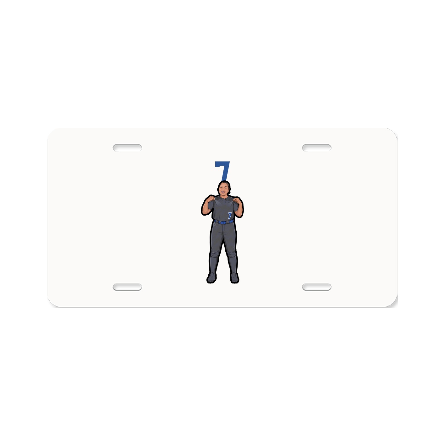 License Plate — Number Top in Classic