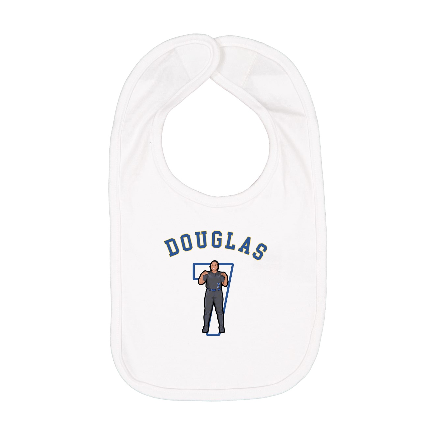 Infant Bib — Shirsey Arch in White