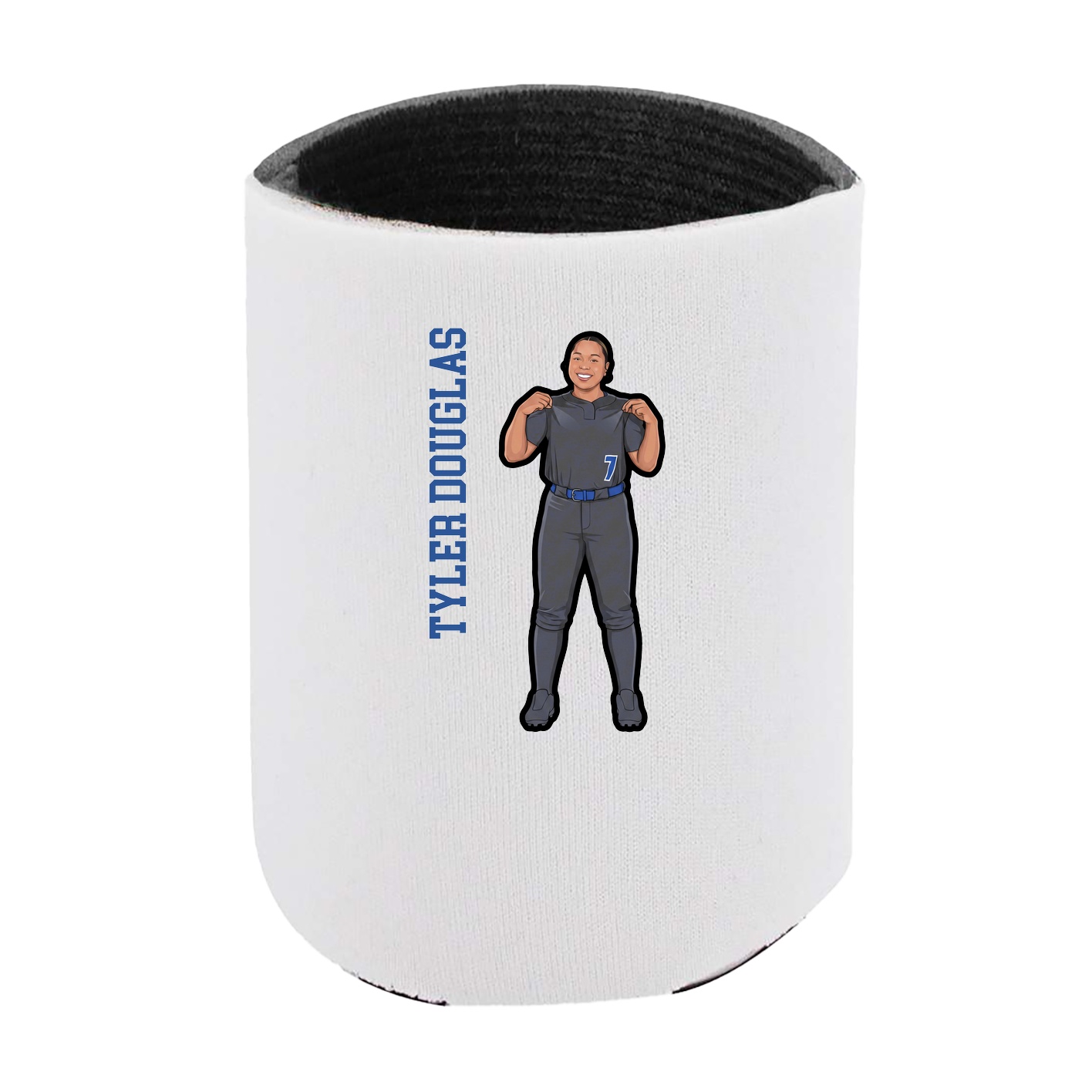 Can Holder — Name Vertical in White
