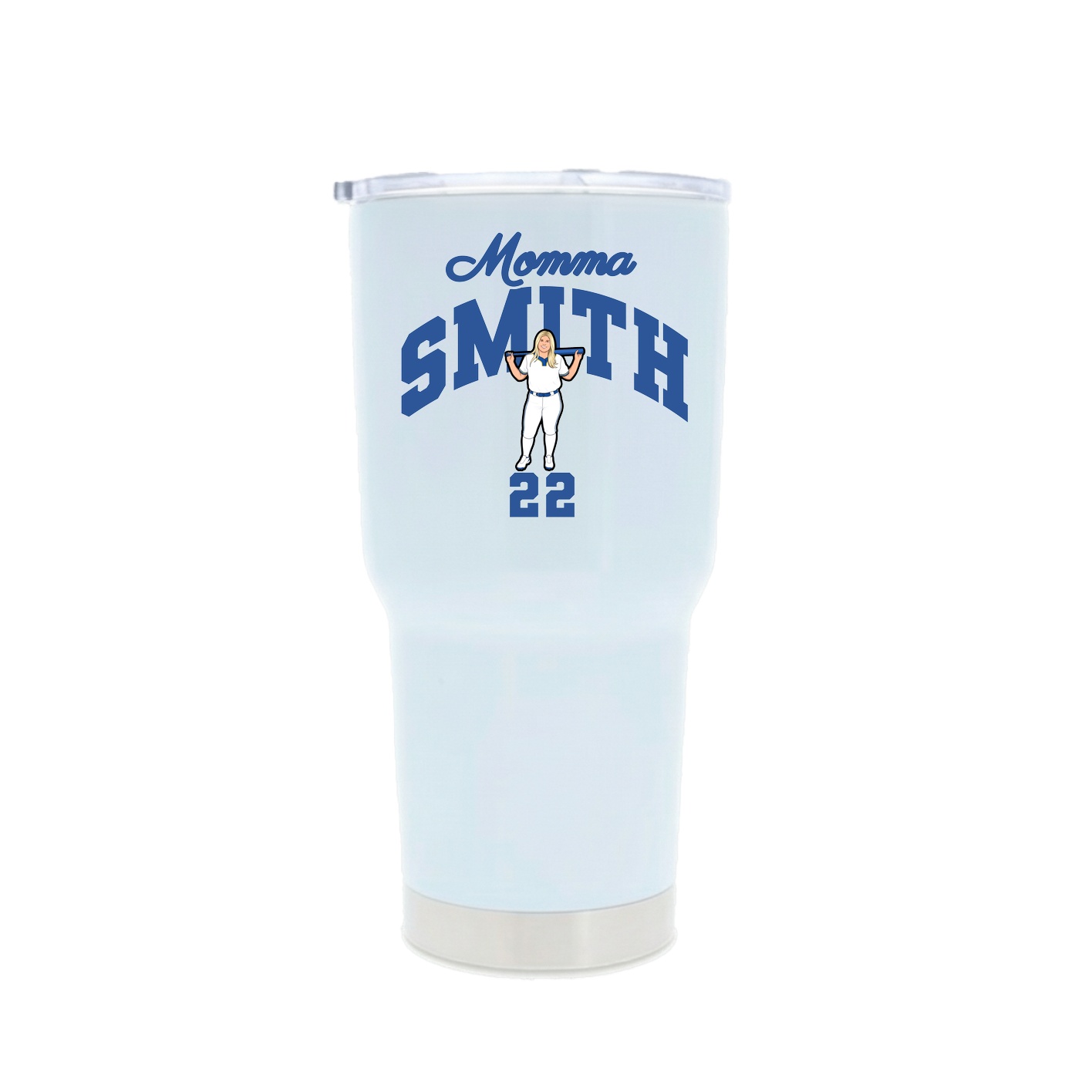 30oz Stainless Steel Tumbler — Mothers Day Arch in White