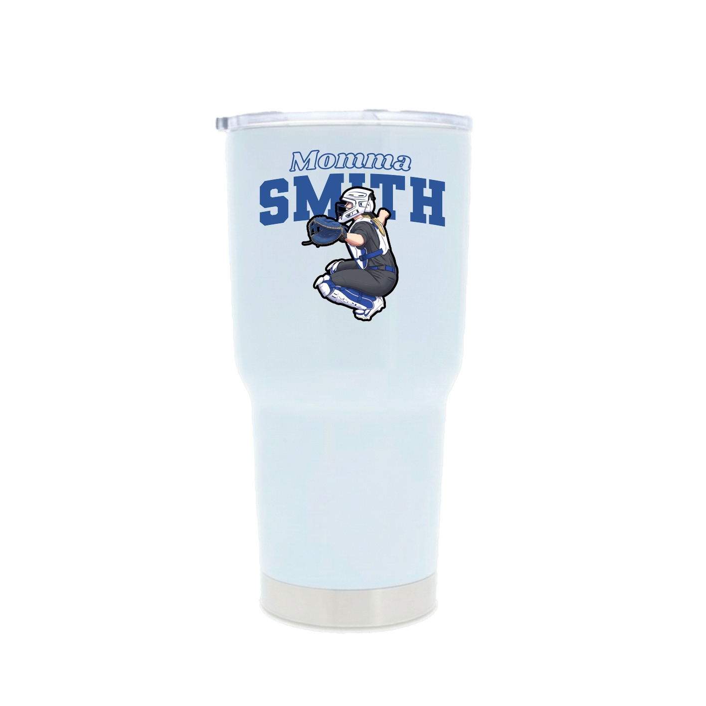 30oz Stainless Steel Tumbler — Mothers Day Block in White