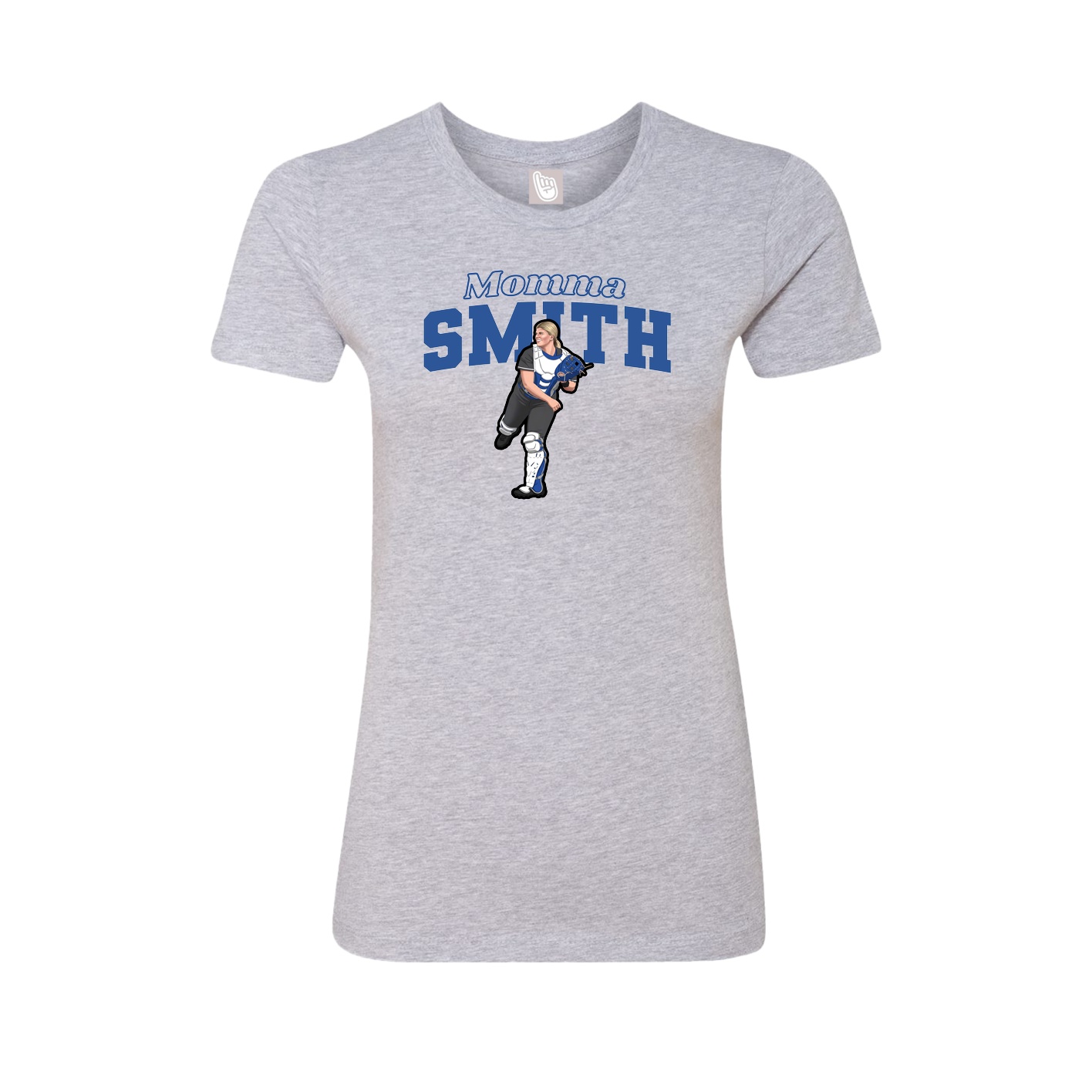 Womens Tee — Mothers Day Block in Grey