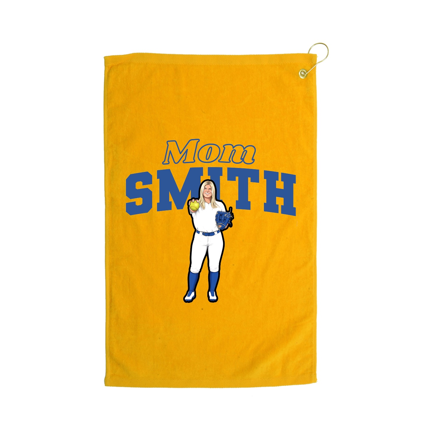 Golf Towel — Mothers Day Block in Gold
