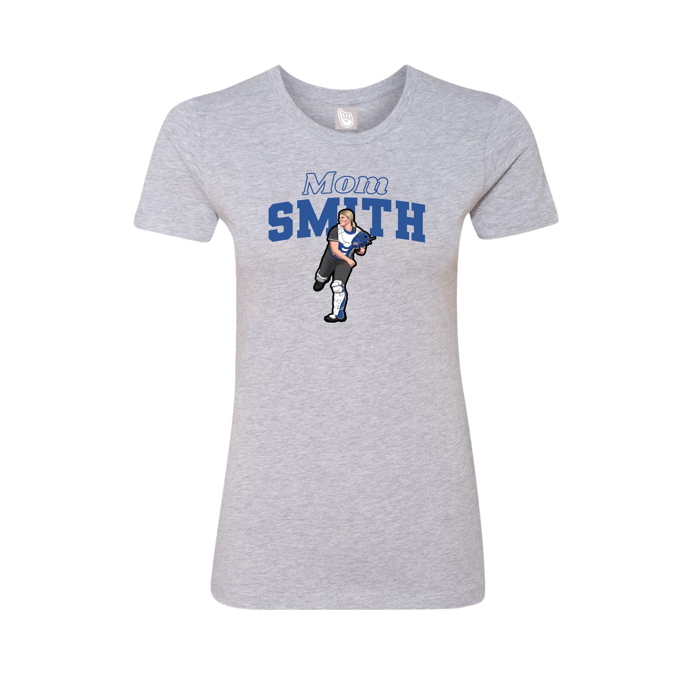 Womens Tee — Mothers Day Block in Grey