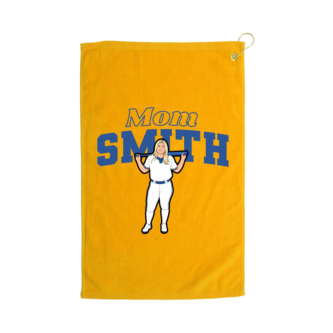 Golf Towel — Mothers Day Block in Gold