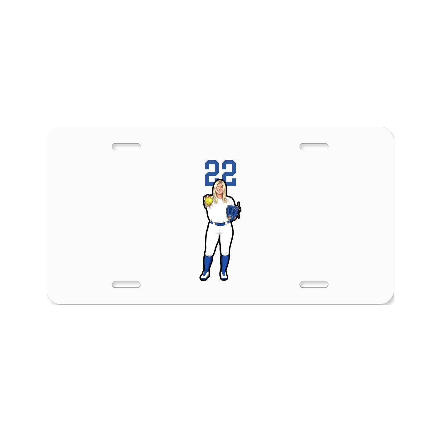 License Plate — Number Top in Classic