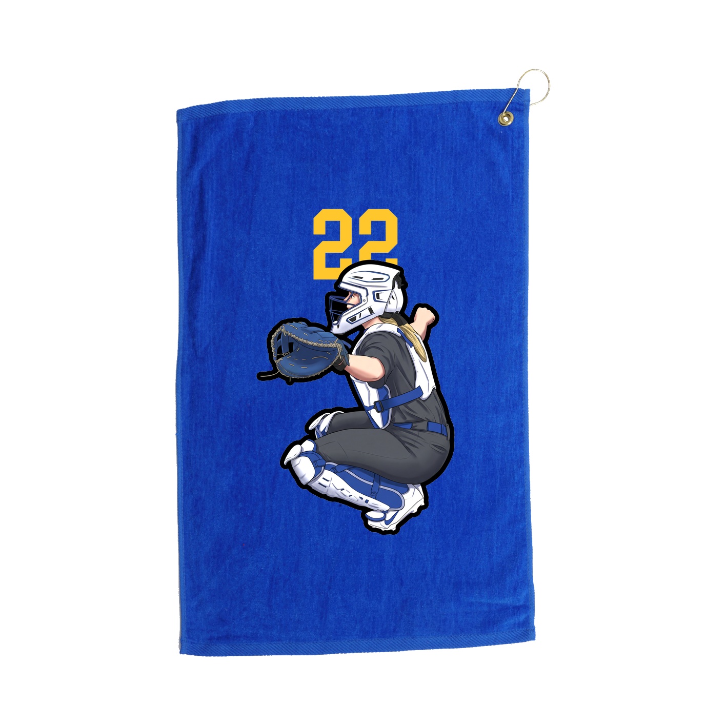 Golf Towel — Number Top in Royal