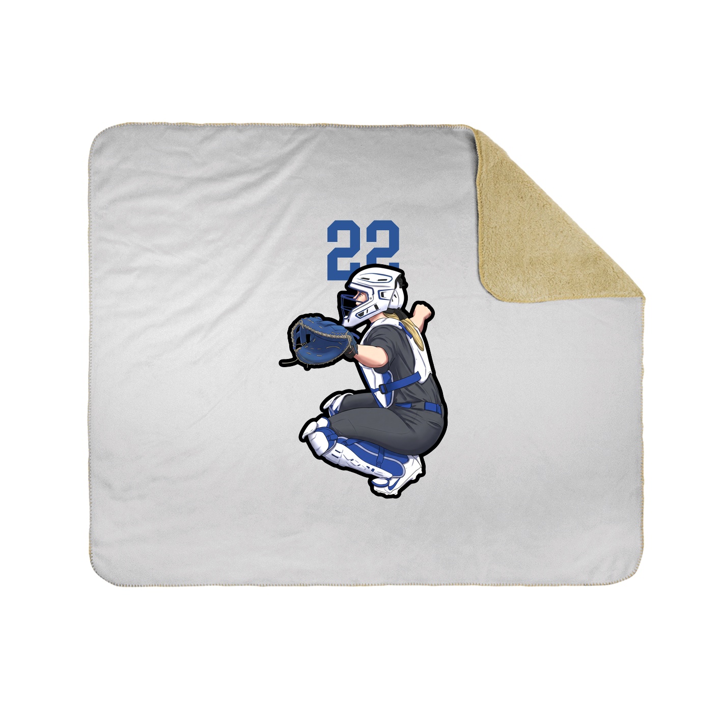 Throw Blanket — Number Top in White