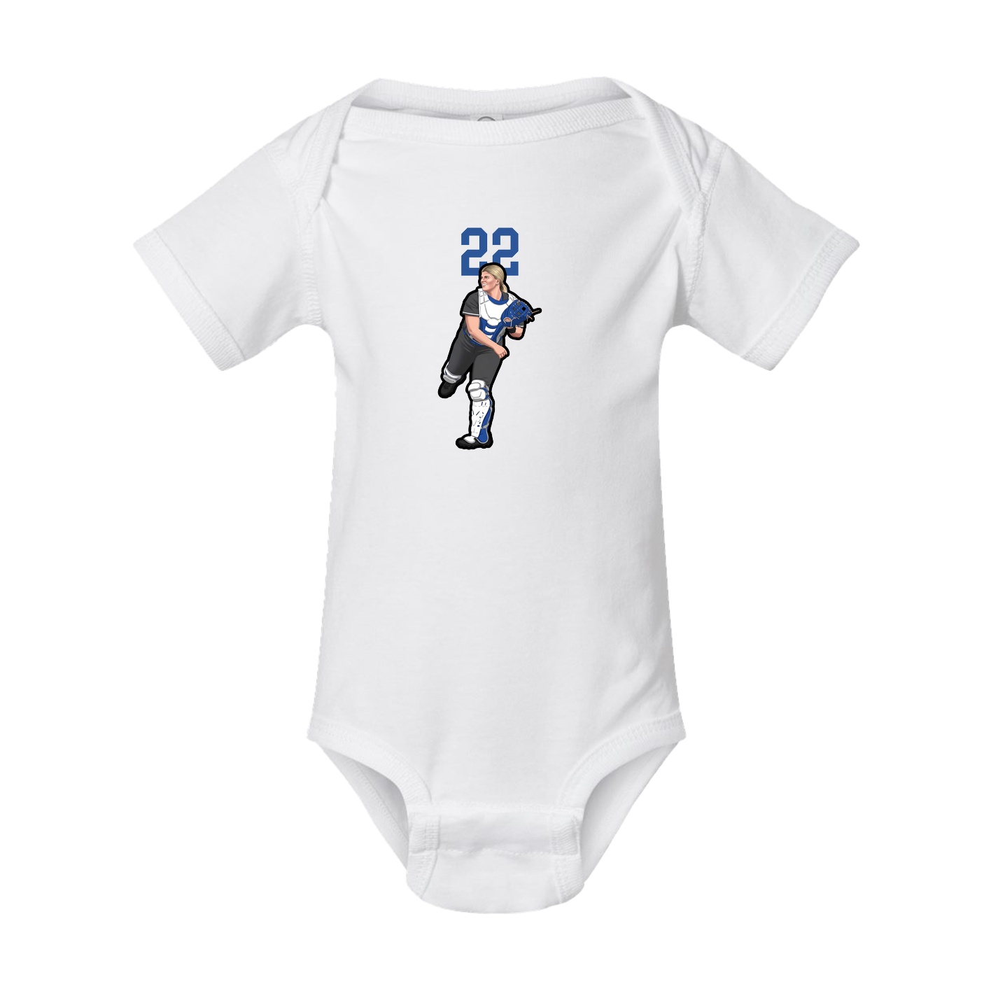 Baby Onesie — Number Top in White